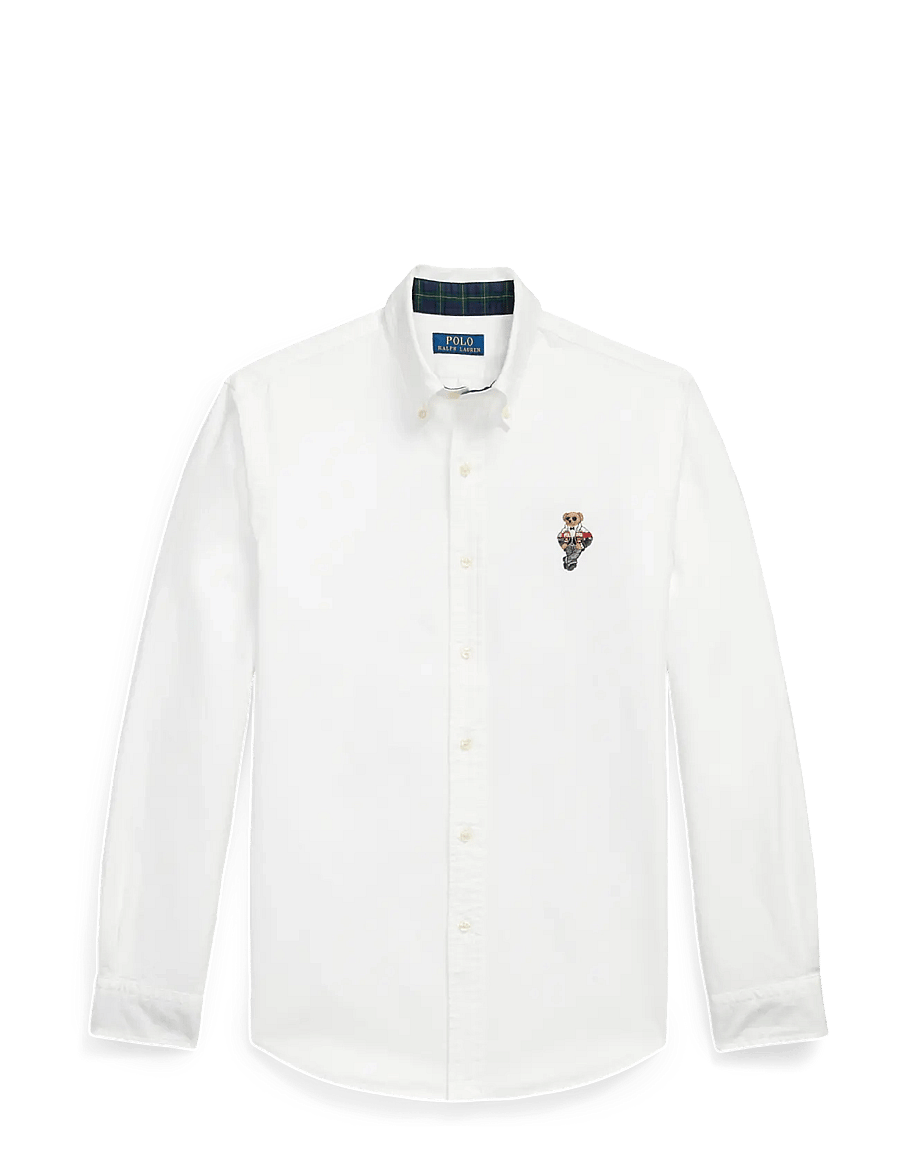 Polo Ralph Lauren - Custom Fit Polo Bear Oxford Shirt - oxford-hemden - 7437c ceramic whi - 0