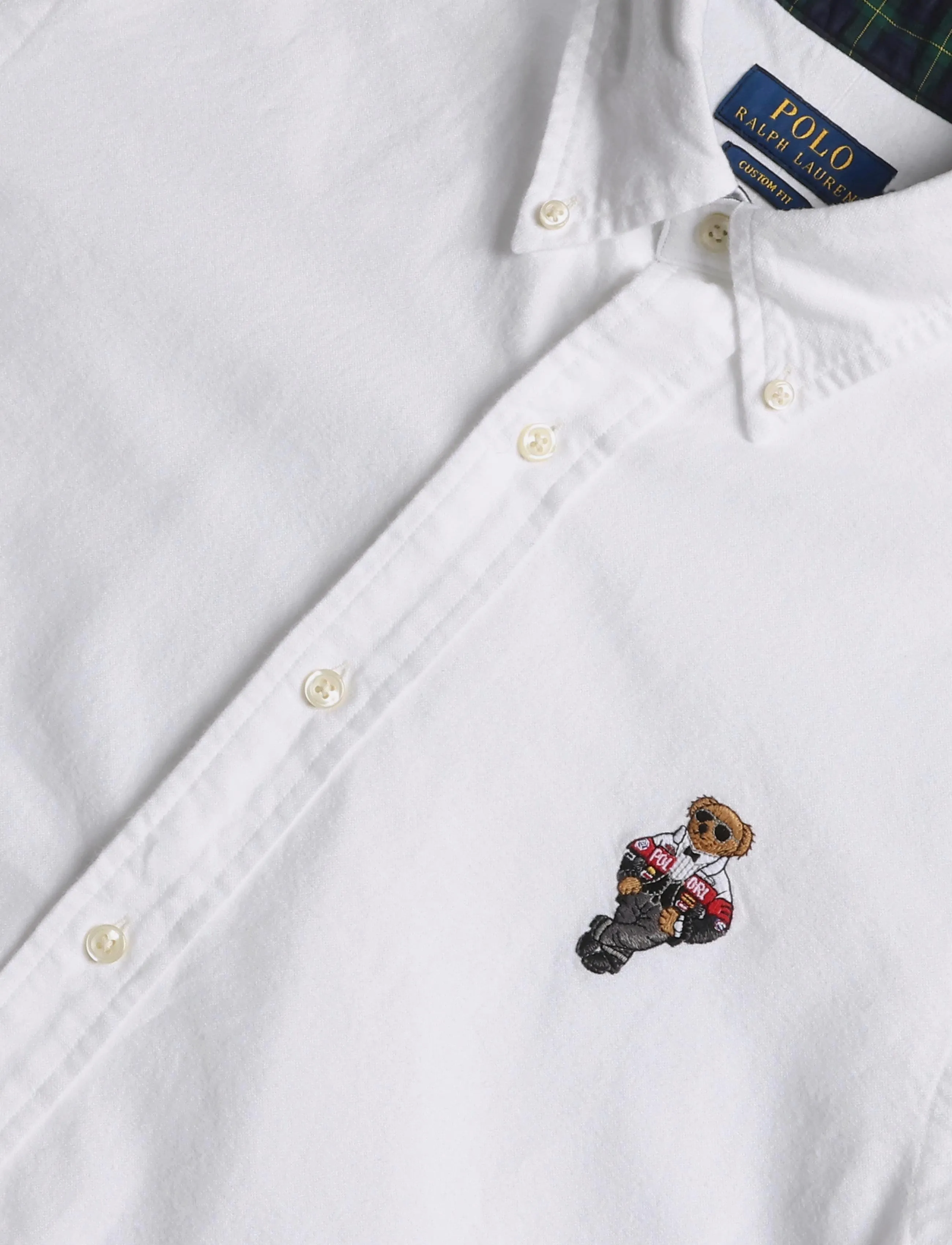Polo Ralph Lauren - Custom Fit Polo Bear Oxford Shirt - oxford-skjortor - 7437c ceramic whi - 2