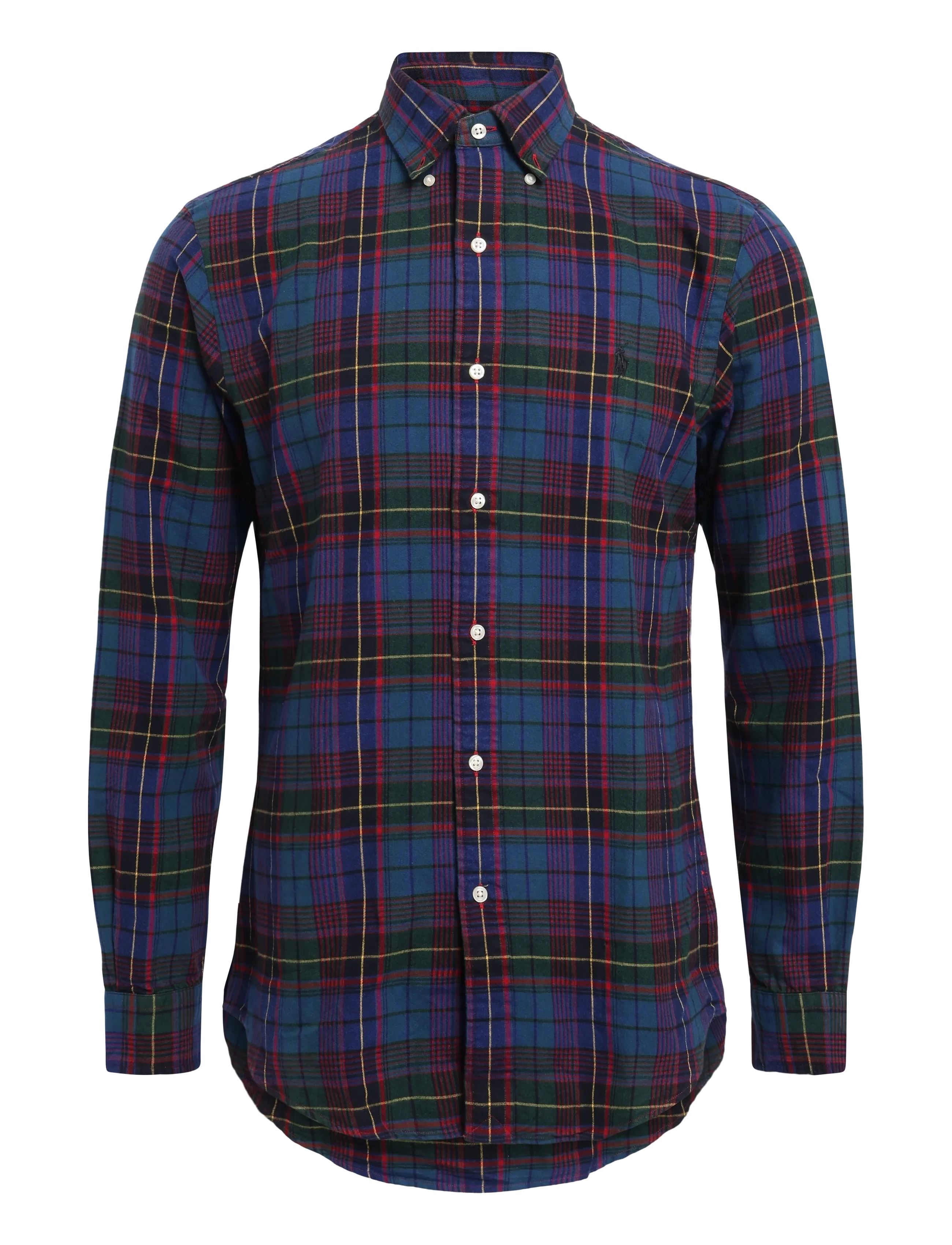 Polo Ralph Lauren - Custom Fit Plaid Brushed Oxford Shirt - flannel-skjorter - 7436 green jewel - 1