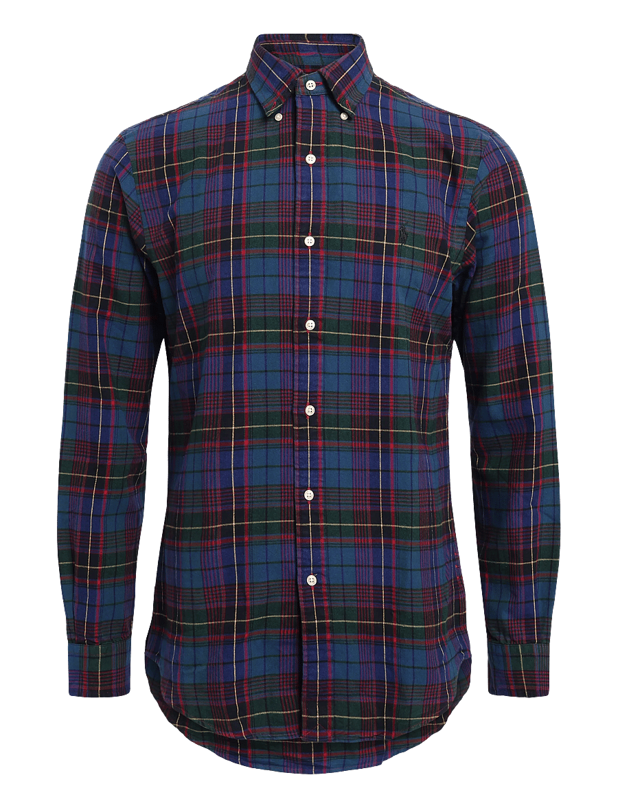 Polo Ralph Lauren - Custom Fit Plaid Brushed Oxford Shirt - flannel-skjorter - 7436 green jewel - 1
