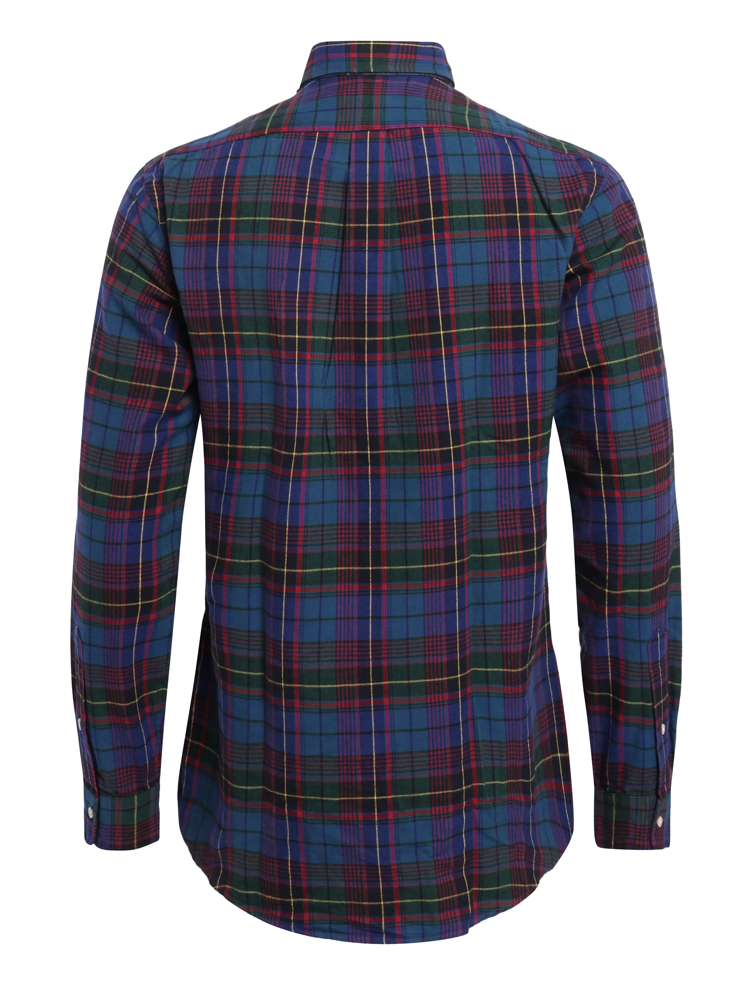 Polo Ralph Lauren - Custom Fit Plaid Brushed Oxford Shirt - flannel-skjorter - 7436 green jewel - 2
