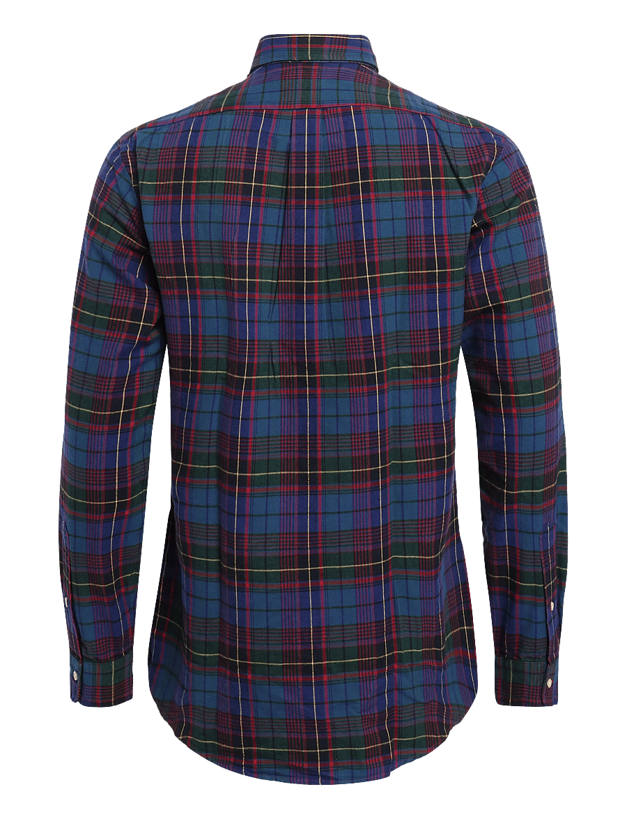 Polo Ralph Lauren - Custom Fit Plaid Brushed Oxford Shirt - flannel-skjorter - 7436 green jewel - 2
