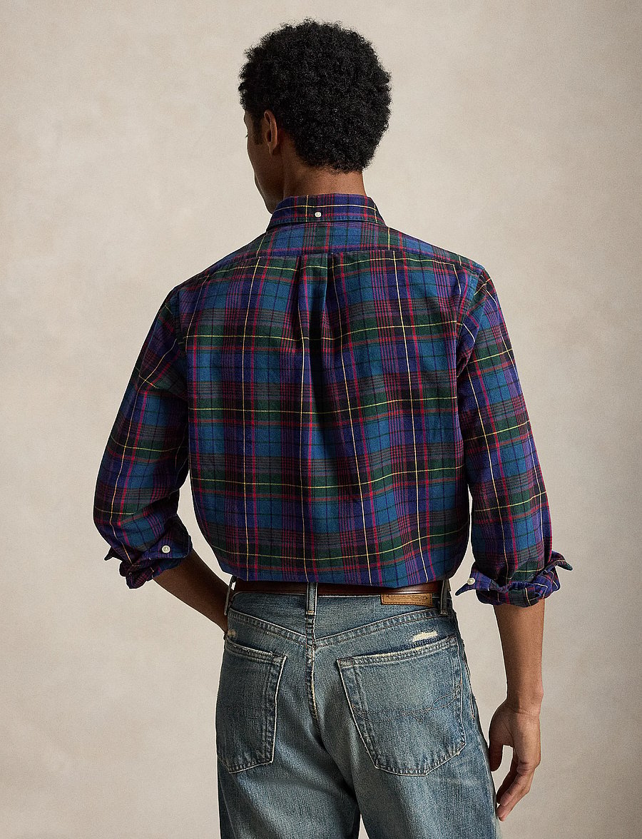 Polo Ralph Lauren - Custom Fit Plaid Brushed Oxford Shirt - flannel-skjorter - 7436 green jewel - 3