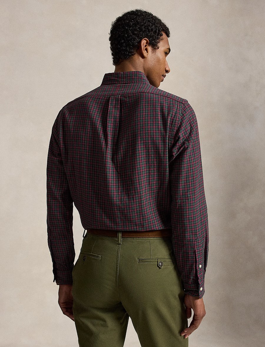 Polo Ralph Lauren - Custom Fit Double-Faced Oxford Shirt - casual hemden - 7416 forest red m - 4