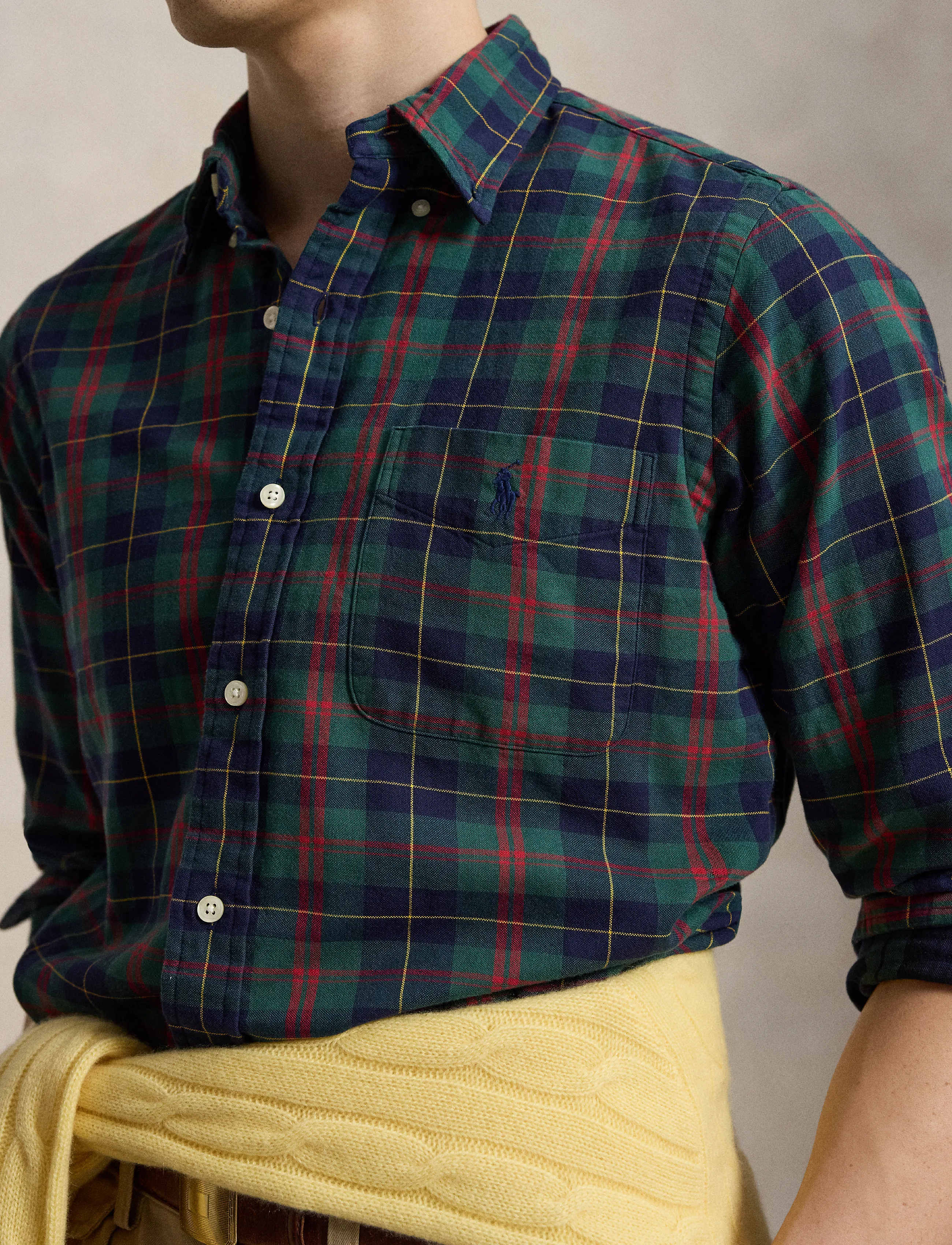 Polo Ralph Lauren Custom Fit Plaid Oxford Shirt skjortor & blusar herr – bild 4