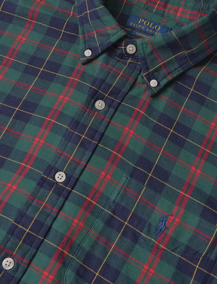 Polo Ralph Lauren - DOUBLE FACED OXFORD-WVN-SHIRT - casual hemden - 7334 navy green m - 2