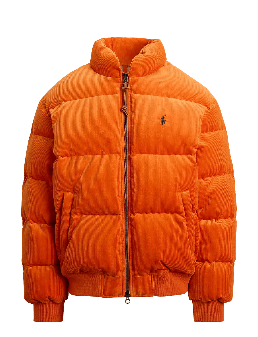 Polo Ralph Lauren - The Wyoming Corduroy Down Jacket - fodrade jackor - college orange - 1