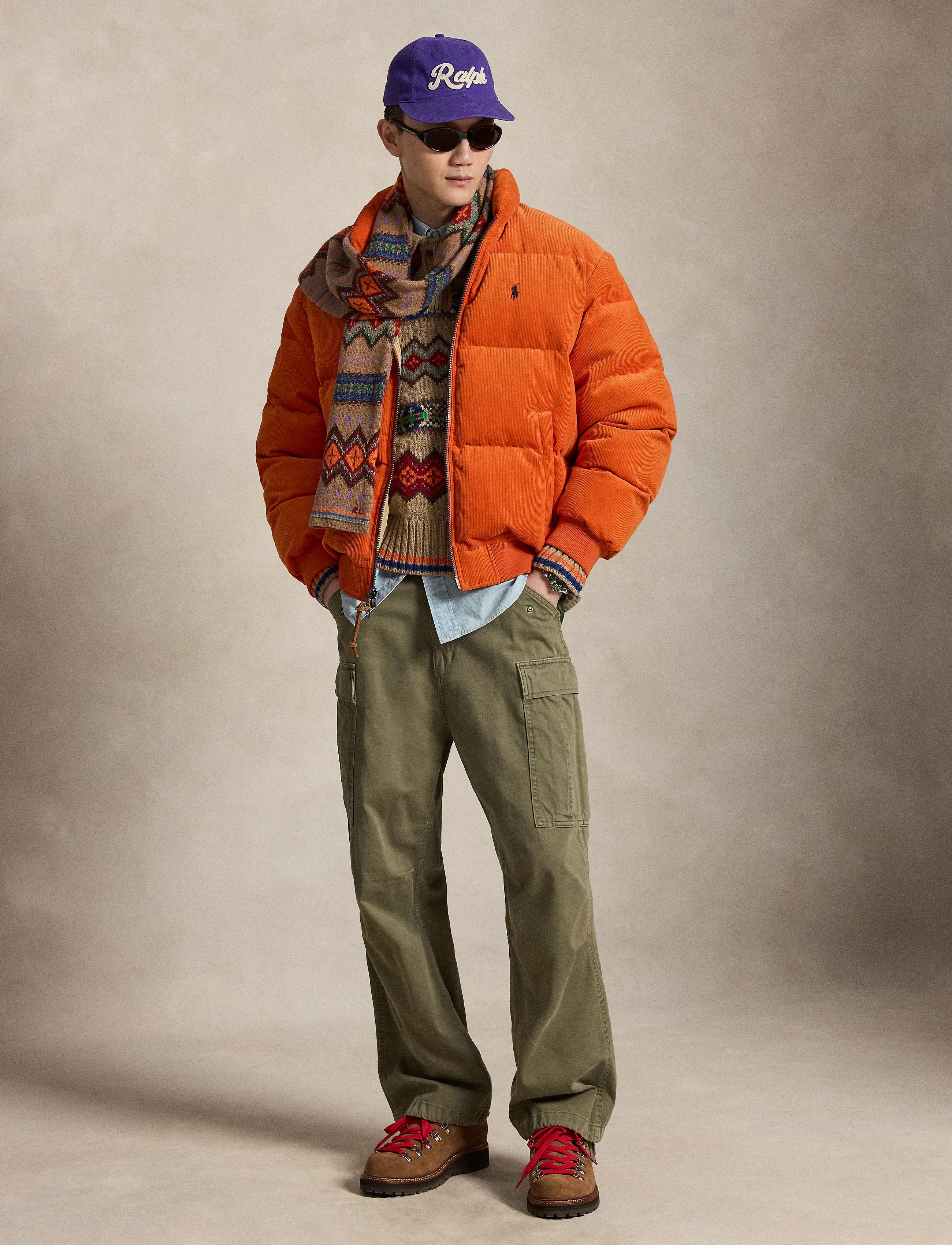 Polo Ralph Lauren The Wyoming Corduroy Down Jacket - Jackor - COLLEGE ORANGE / orange