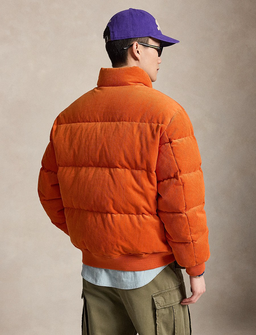 Polo Ralph Lauren - The Wyoming Corduroy Down Jacket - fodrade jackor - college orange - 2