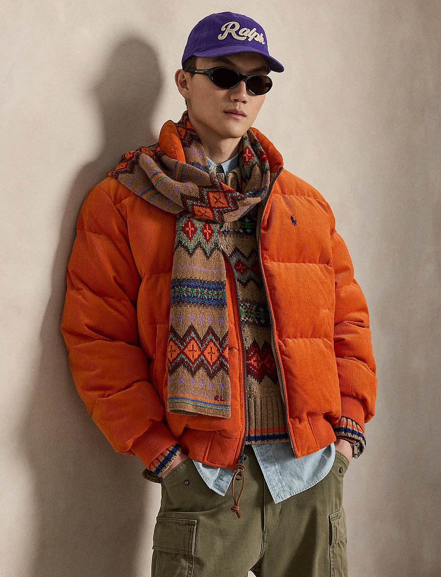 Polo Ralph Lauren - The Wyoming Corduroy Down Jacket - fodrade jackor - college orange - 4