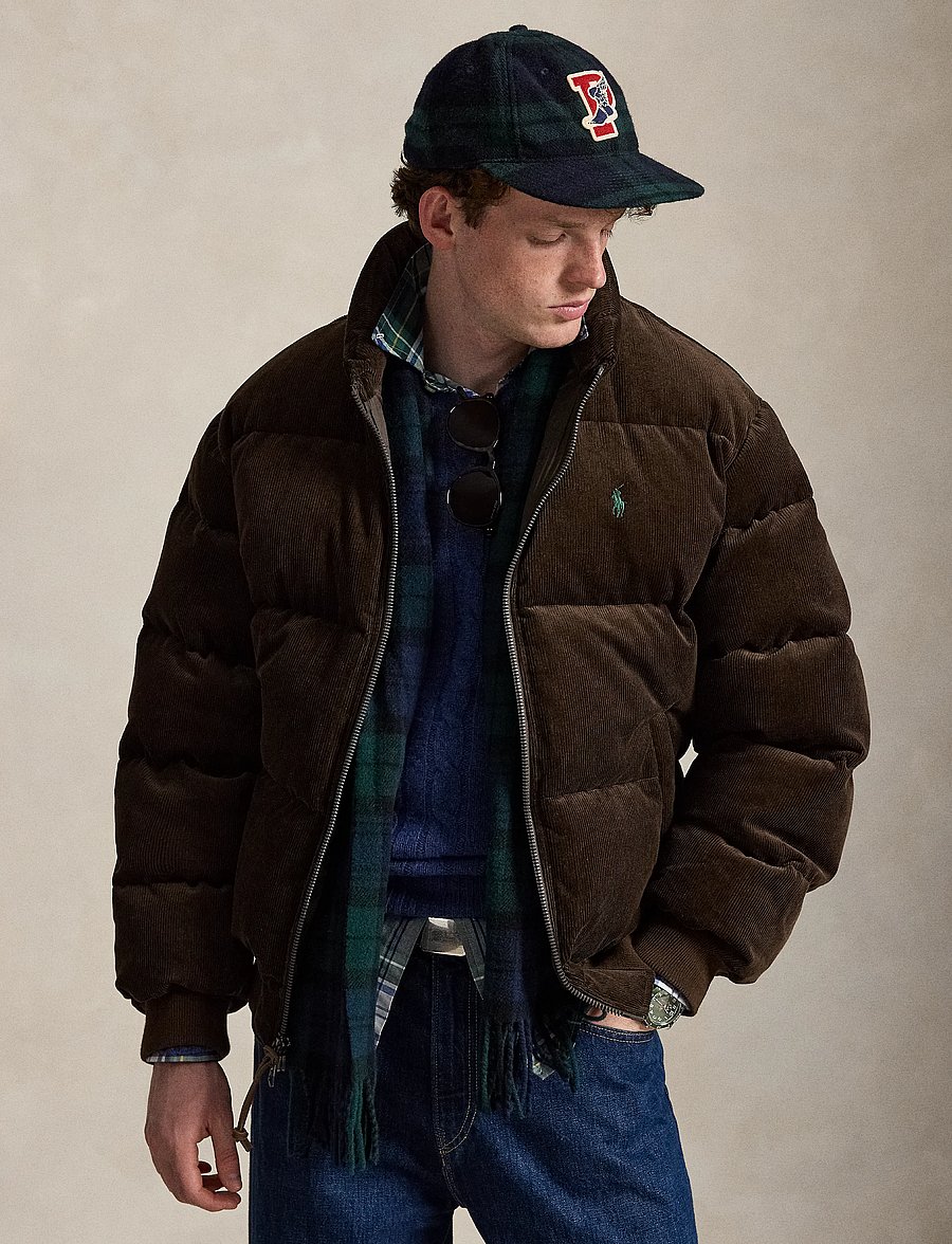 Polo Ralph Lauren - The Wyoming Corduroy Down Jacket - paminkštintosios striukės - dark beech - 0