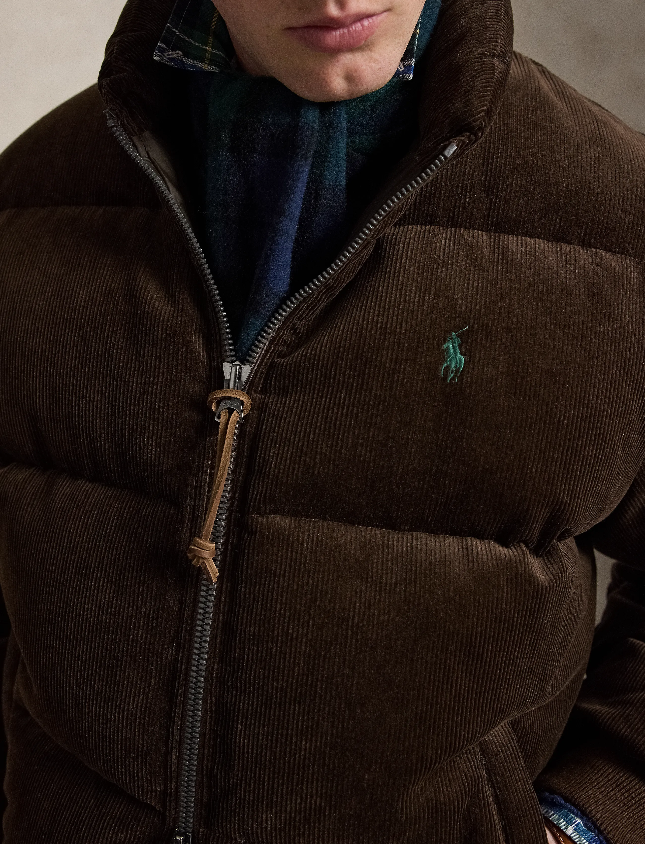 Polo Ralph Lauren - The Wyoming Corduroy Down Jacket - paminkštintosios striukės - dark beech - 5