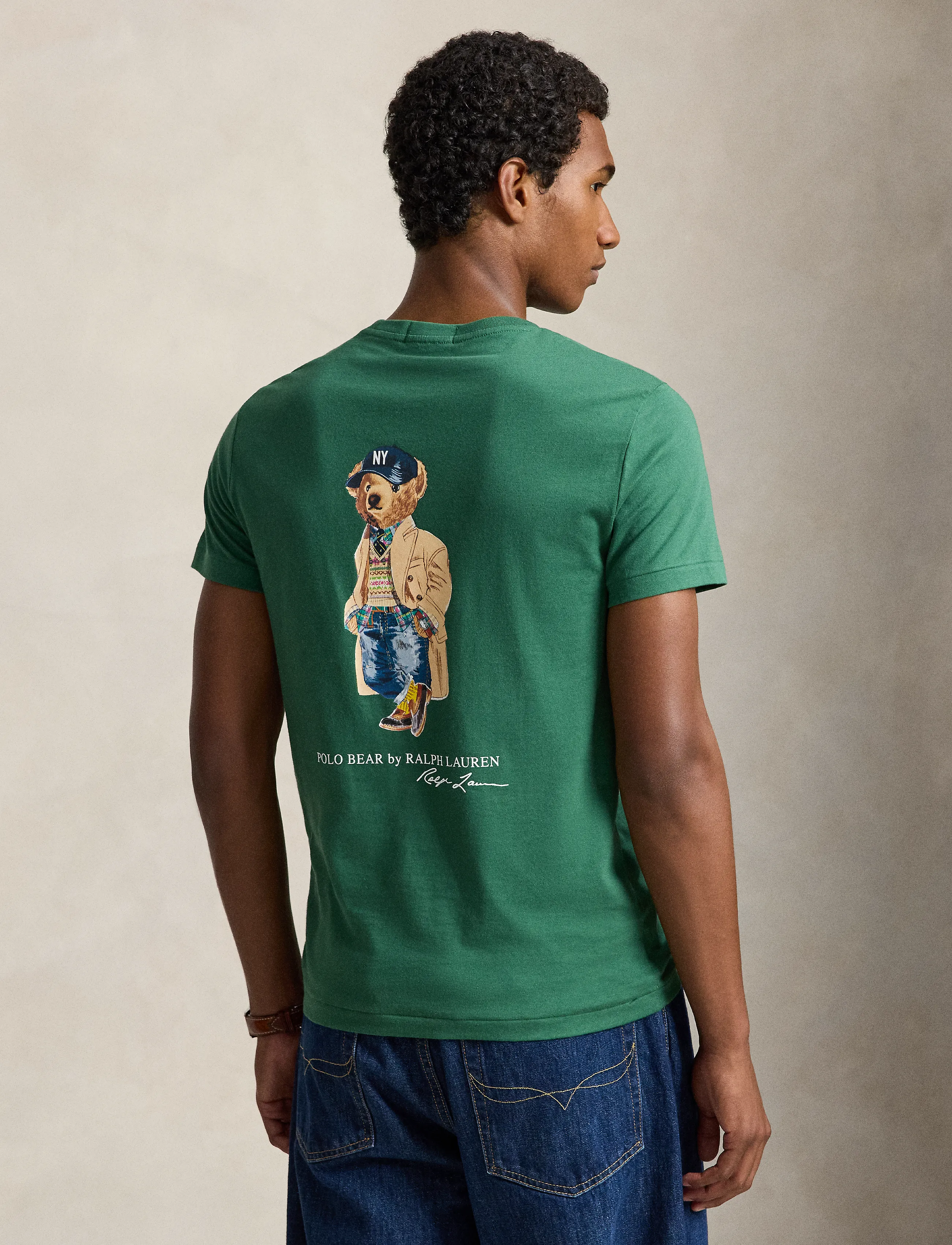 Polo Ralph Lauren - Custom Slim Fit Polo Bear T-Shirt - lühikeste varrukatega t-särgid - verano green - 3