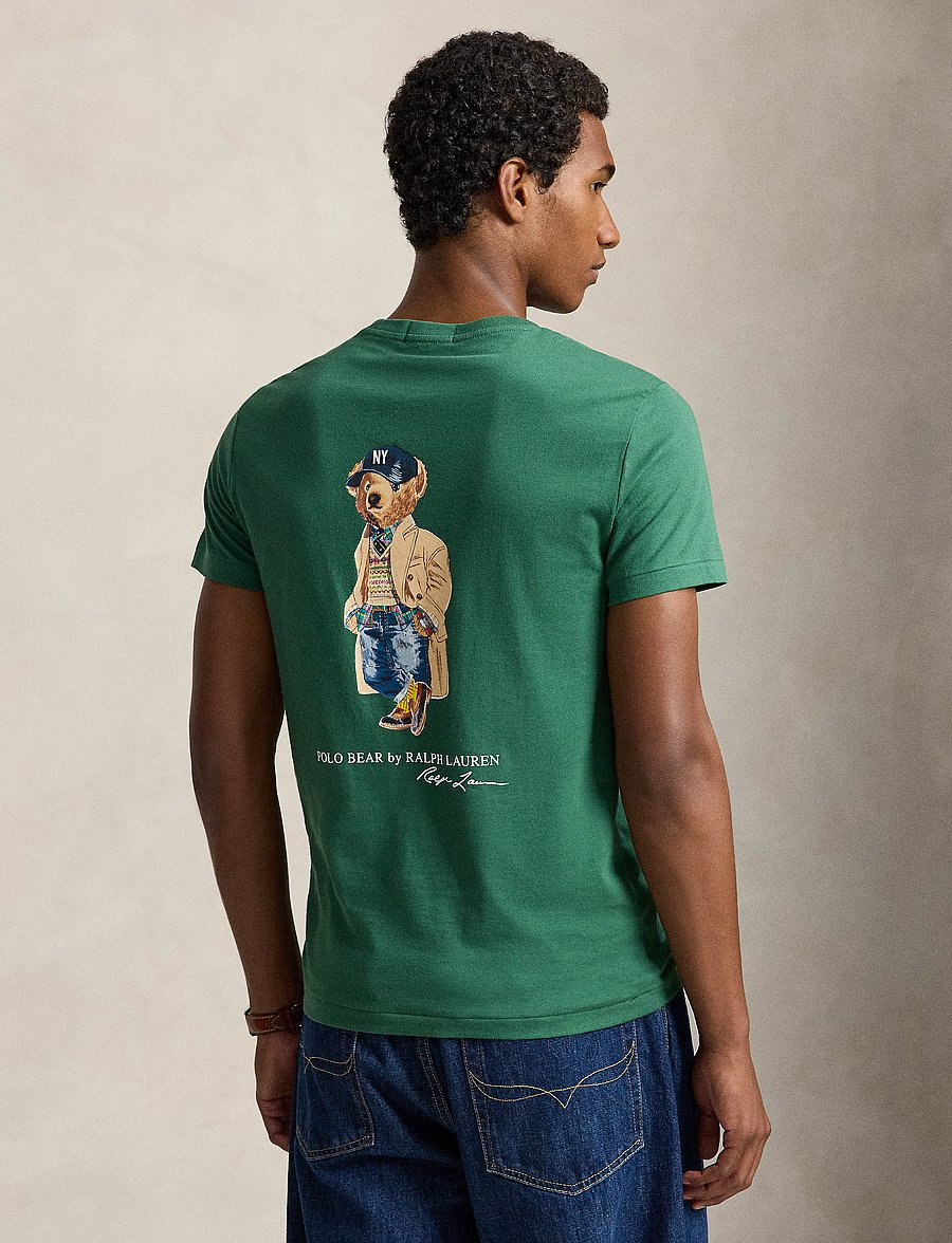 Polo Ralph Lauren - Custom Slim Fit Polo Bear T-Shirt - lühikeste varrukatega t-särgid - verano green - 3