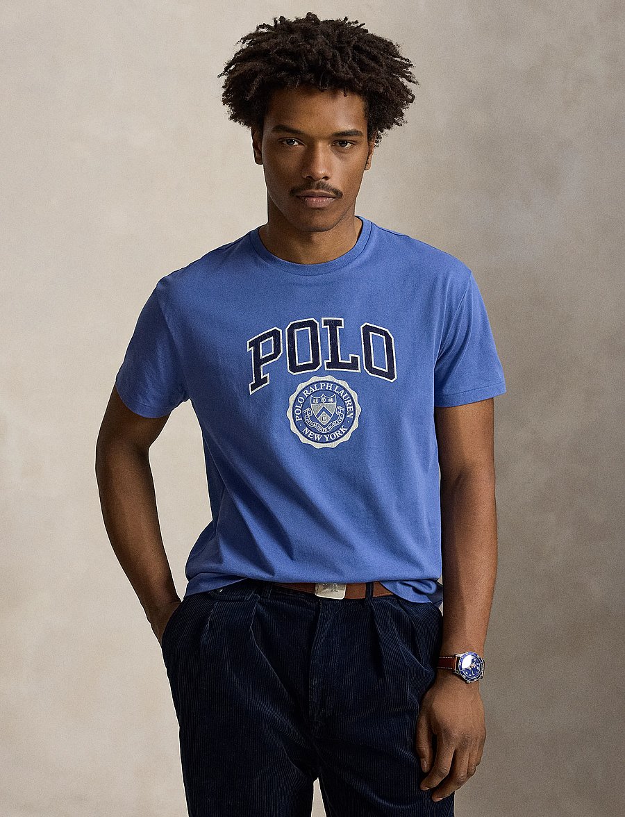 Polo Ralph Lauren - Custom Slim Fit Logo T-Shirt - kortærmede t-shirts - bastille blue - 1