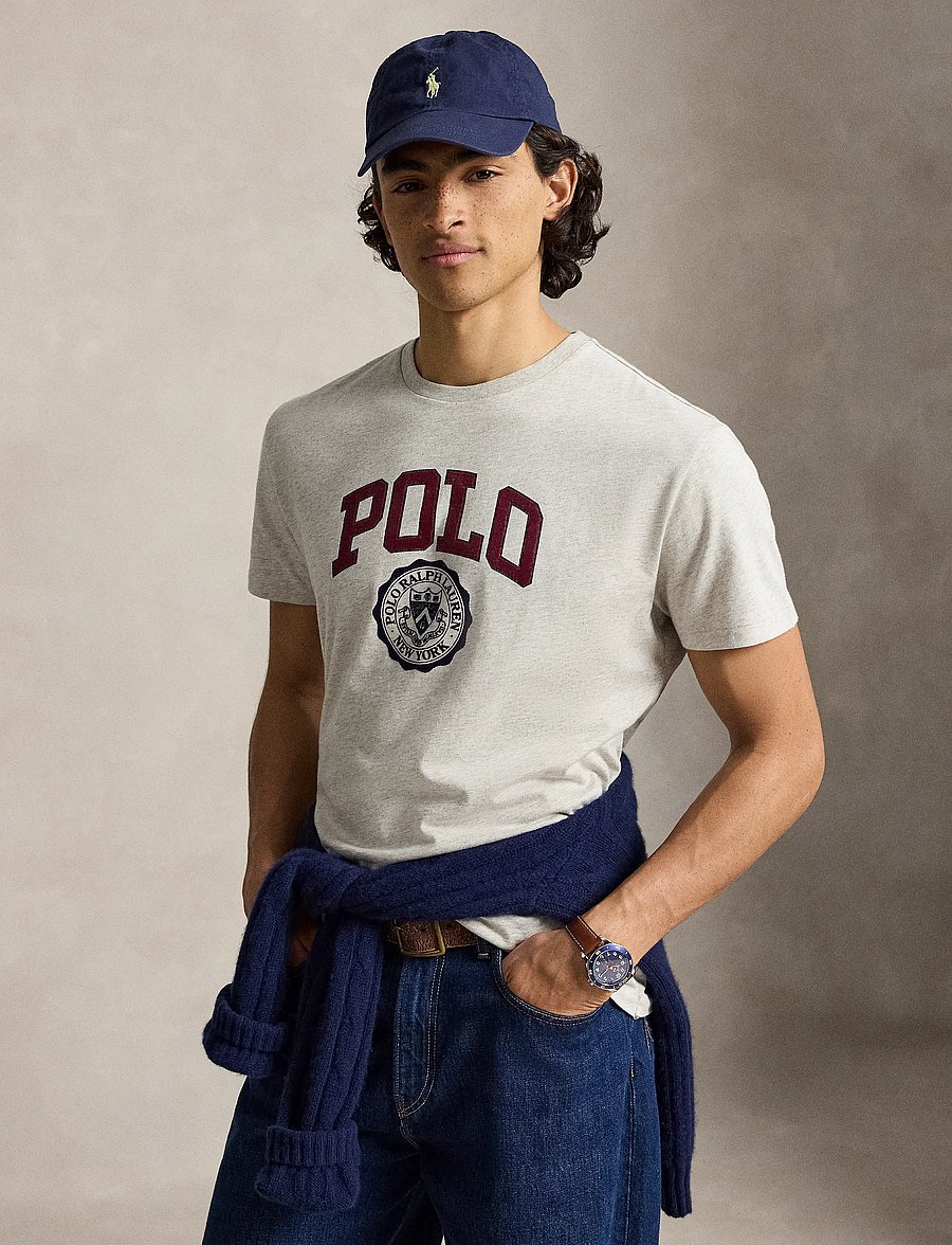 Polo Ralph Lauren - Custom Slim Fit Logo T-Shirt - kurzärmelige t-shirts - lt sport heather - 1