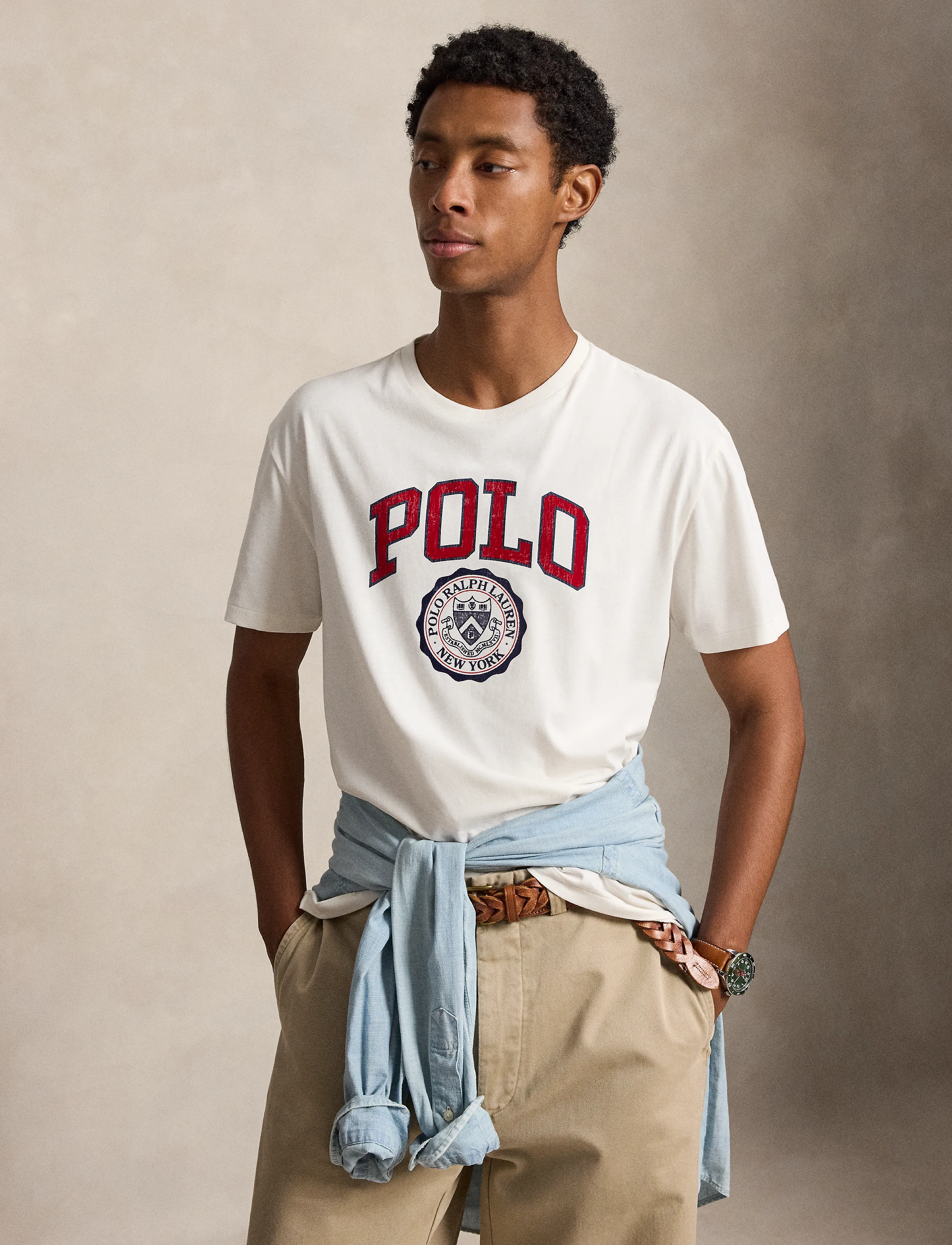Polo Ralph Lauren 26/1 JERSEY-KNT-T-SHIRT - T-Shirts - NEVIS / cream