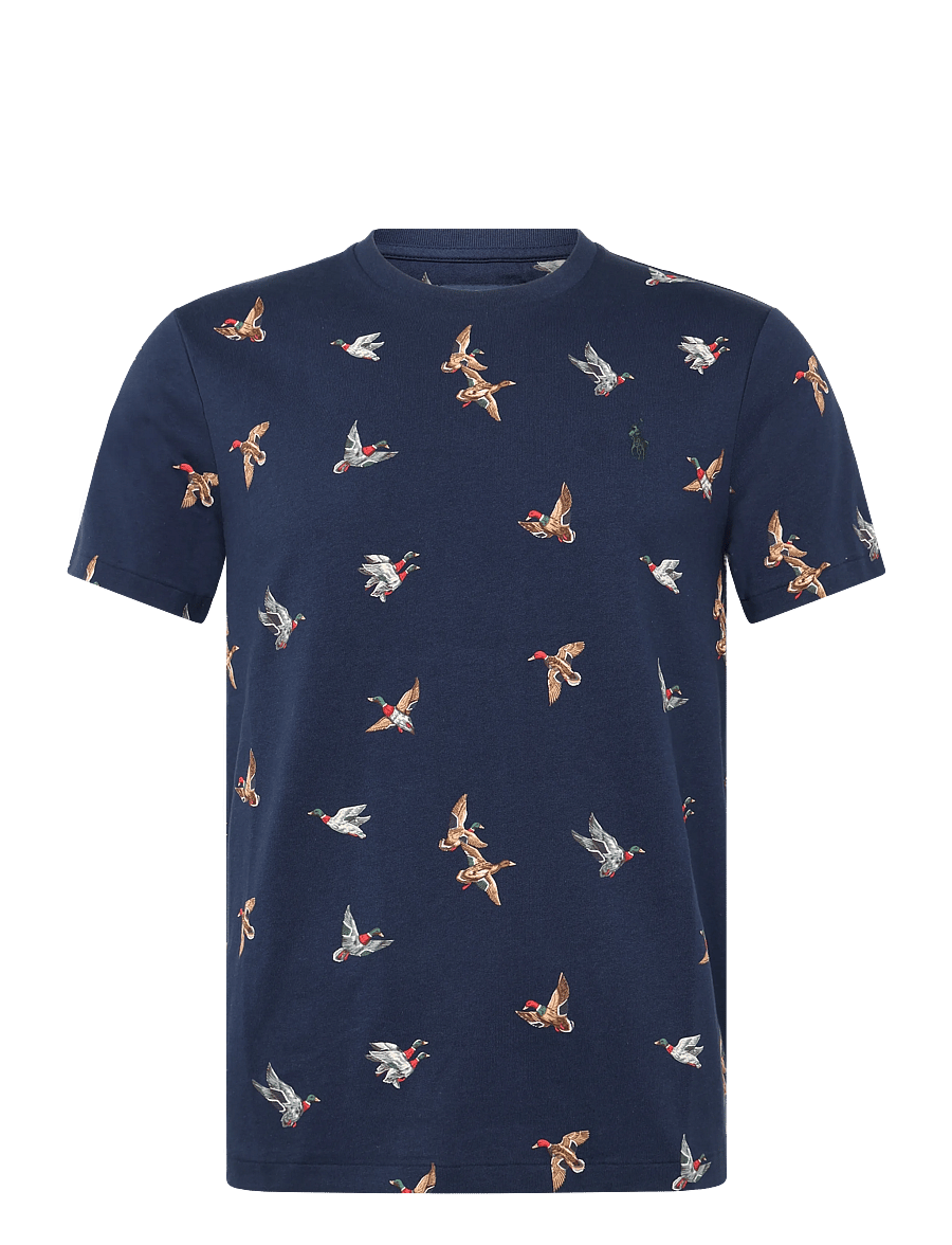 Polo Ralph Lauren - 26/1 PRINTED JERSEY-KNT-T-SHIRT - kurzärmelige t-shirts - mallard flight ne - 0