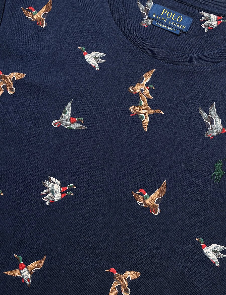 Polo Ralph Lauren - 26/1 PRINTED JERSEY-KNT-T-SHIRT - kurzärmelige t-shirts - mallard flight ne - 2