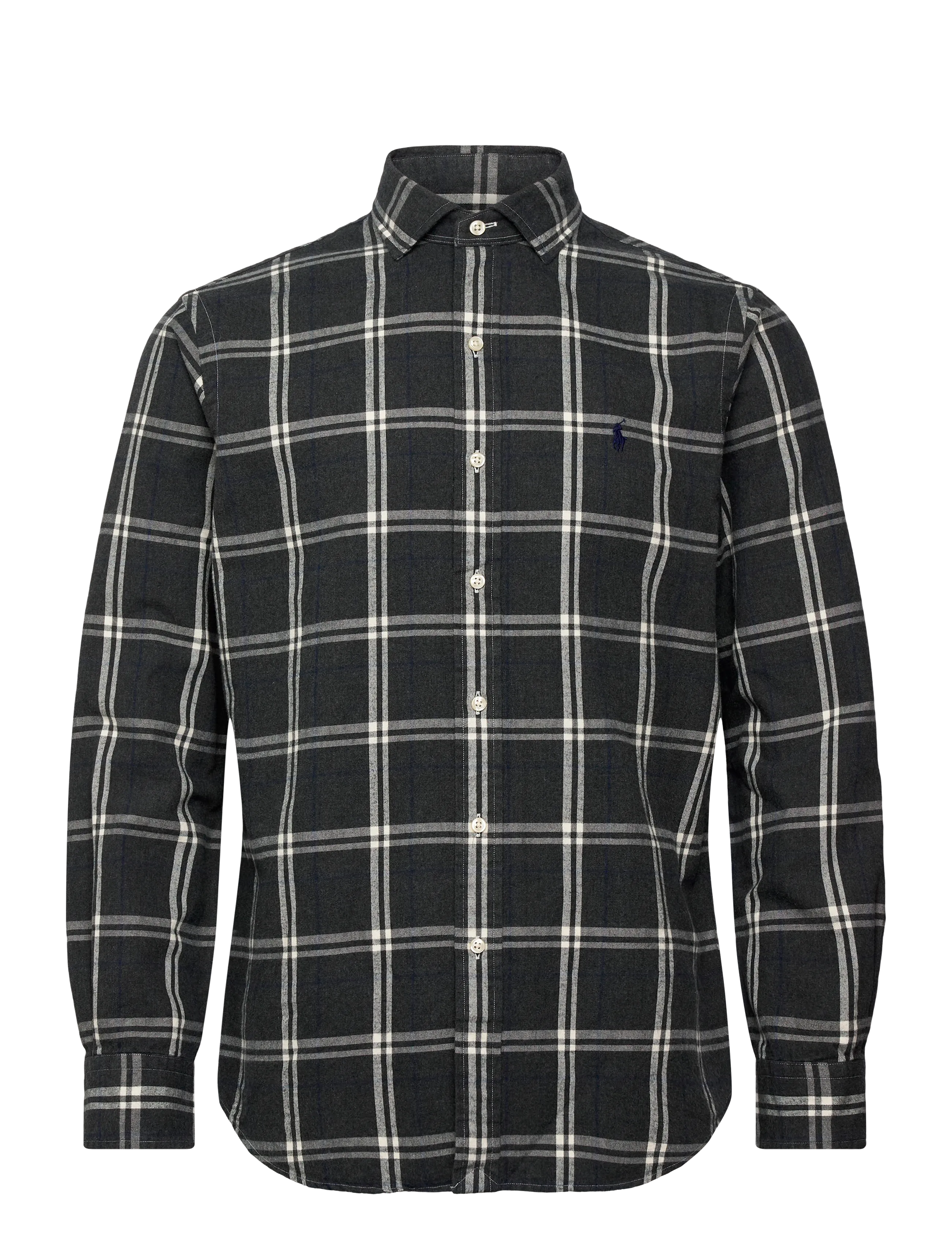 Polo Ralph Lauren Custom Fit Plaid Oxford Shirt - Oxford shirts - 7521B GREY NAVY W / black