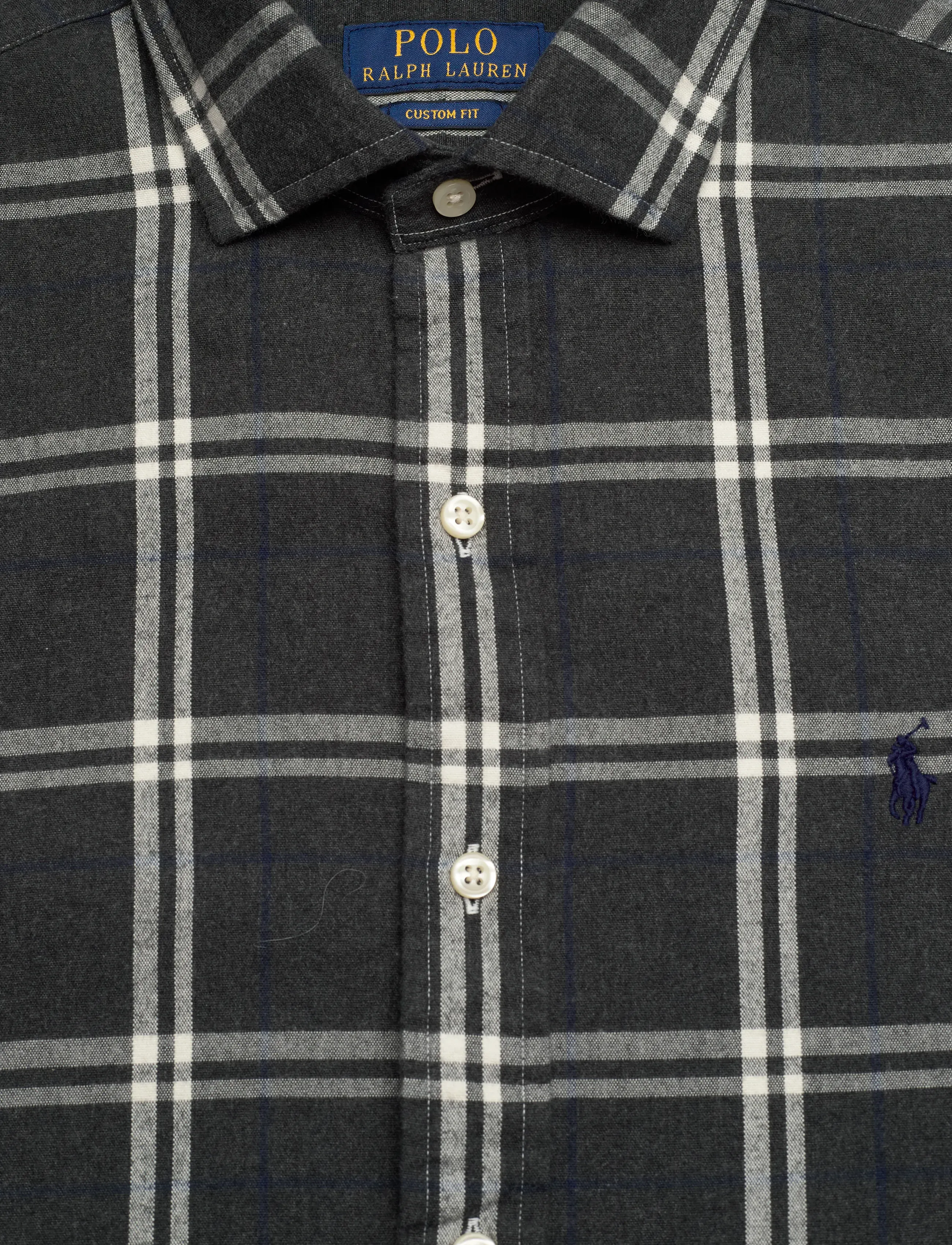 Polo Ralph Lauren - Custom Fit Plaid Oxford Shirt - oxfordi särgid - 7521b grey navy w - 2