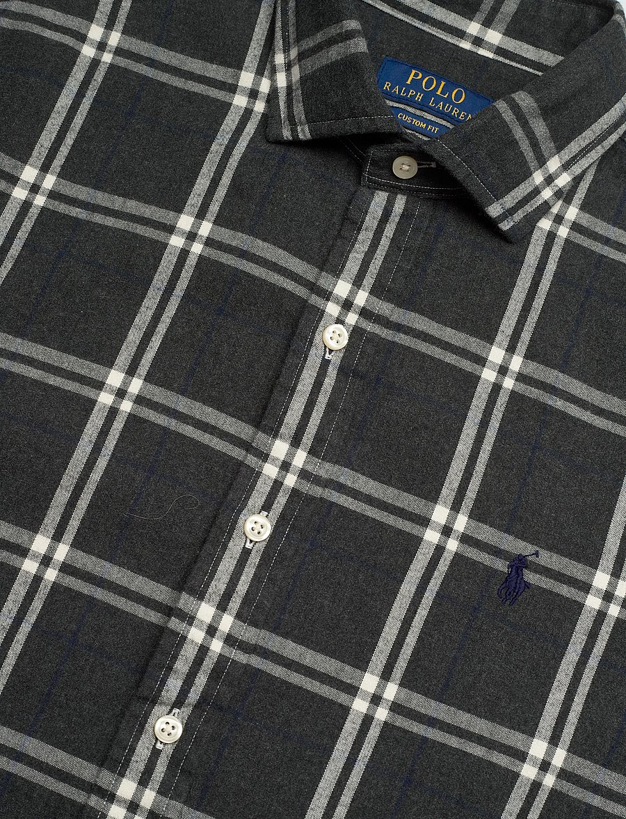 Polo Ralph Lauren - Custom Fit Plaid Oxford Shirt - oxfordi särgid - 7521b grey navy w - 3