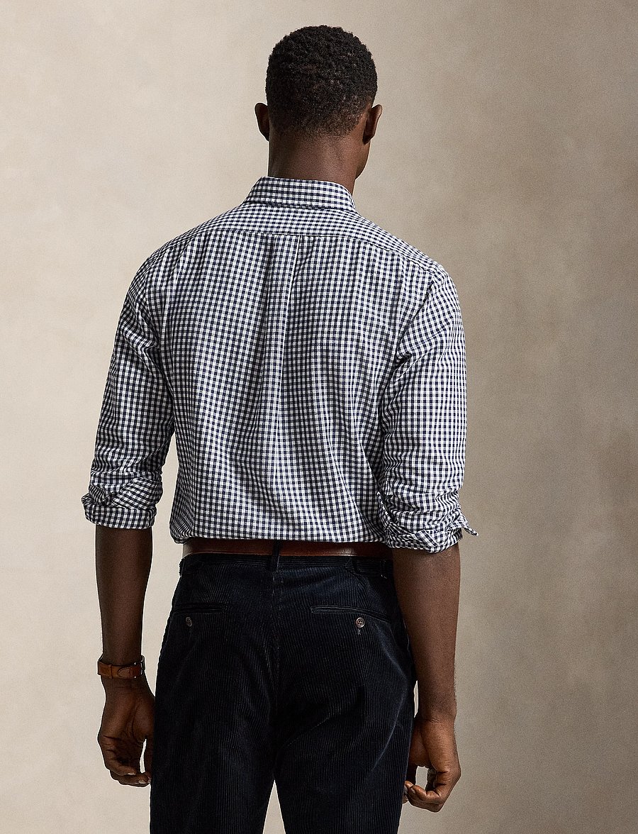 Polo Ralph Lauren - Custom Fit Gingham Oxford Shirt - checkered shirts - 7523a white sprin - 4