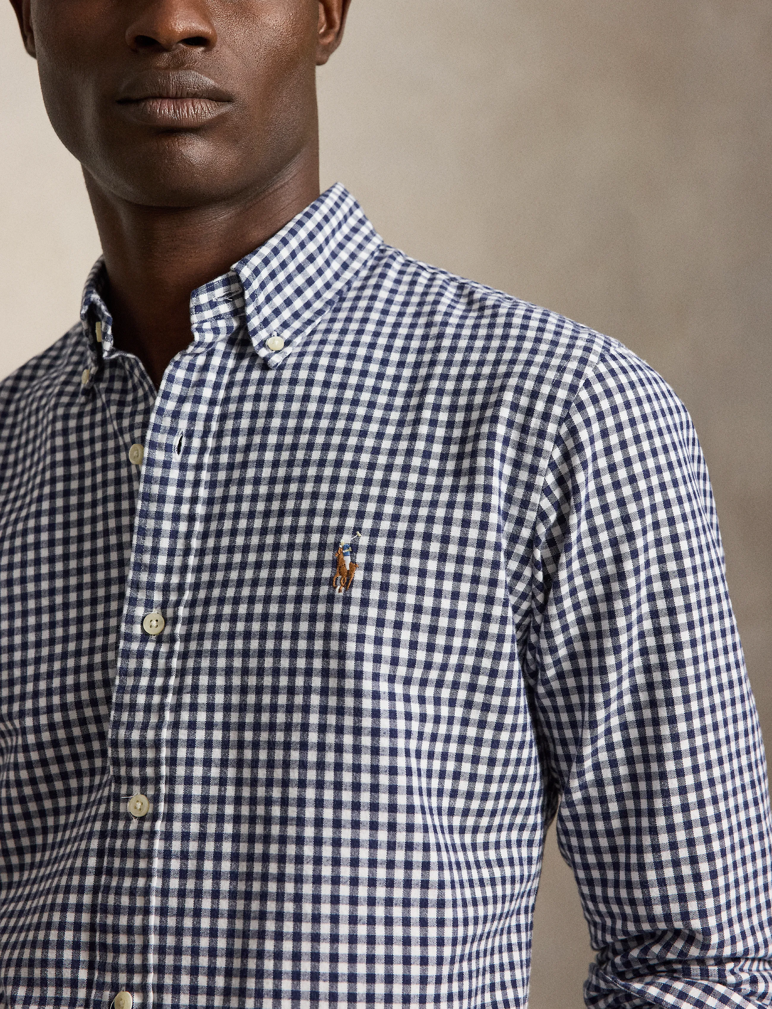 Polo Ralph Lauren Custom Fit Gingham Oxford Shirt oxfordskjortor herr – bild 4