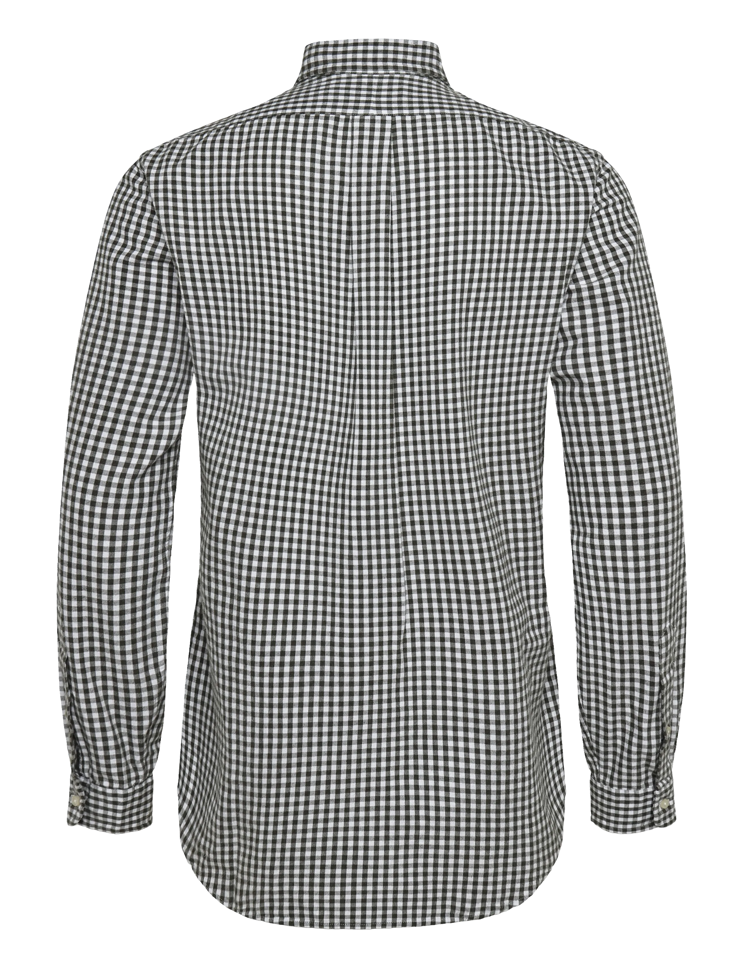 Polo Ralph Lauren - Custom Fit Gingham Oxford Shirt - ternede skjorter - 7523b white olive - 2
