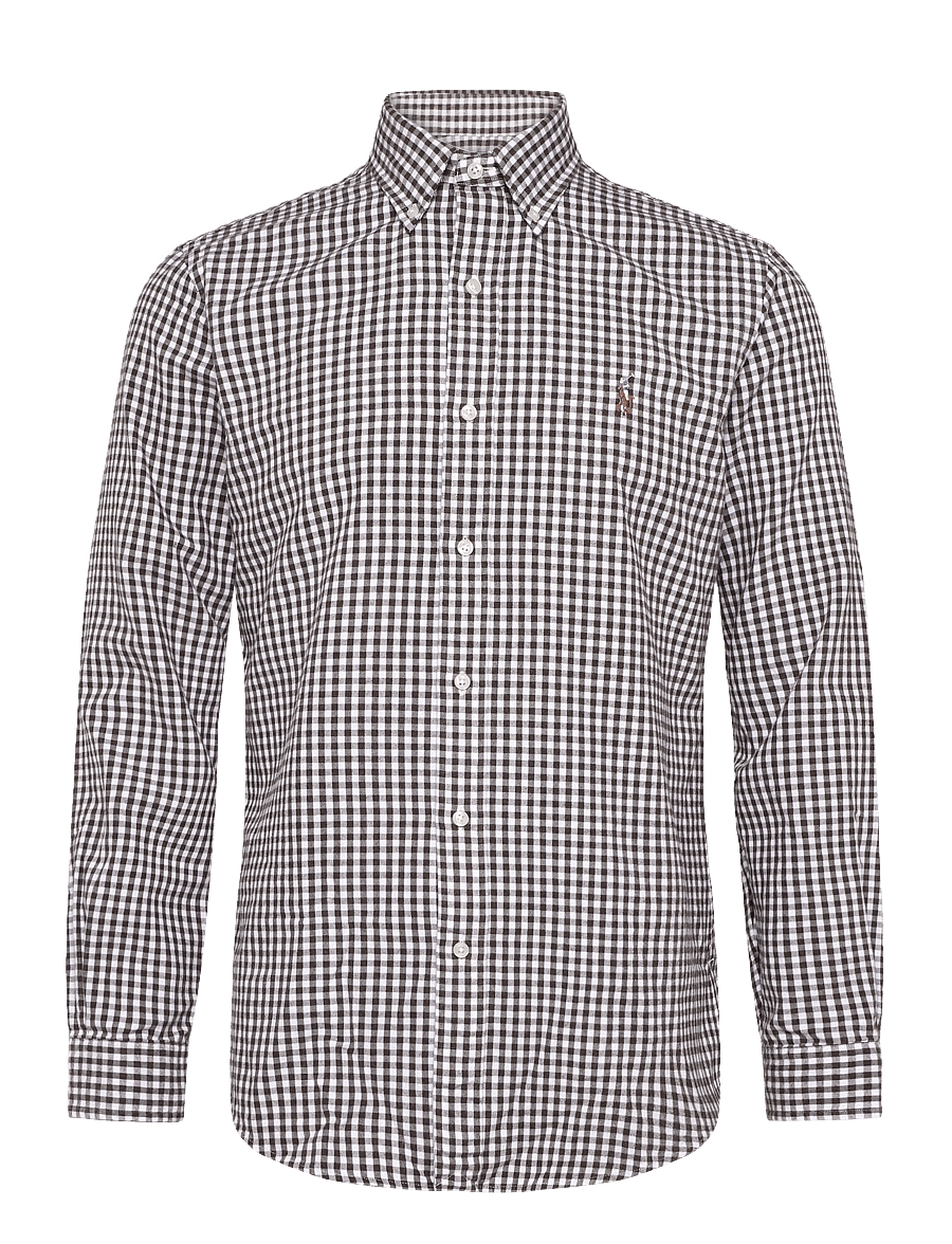 Polo Ralph Lauren - Custom Fit Gingham Oxford Shirt - rutiga skjortor - 7523c white alpin - 2