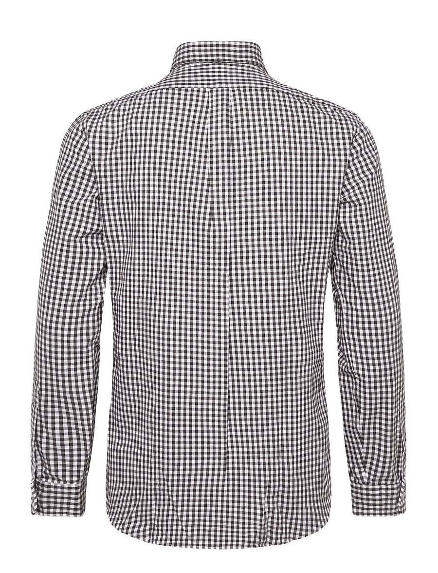 Polo Ralph Lauren - Custom Fit Gingham Oxford Shirt - rutiga skjortor - 7523c white alpin - 3