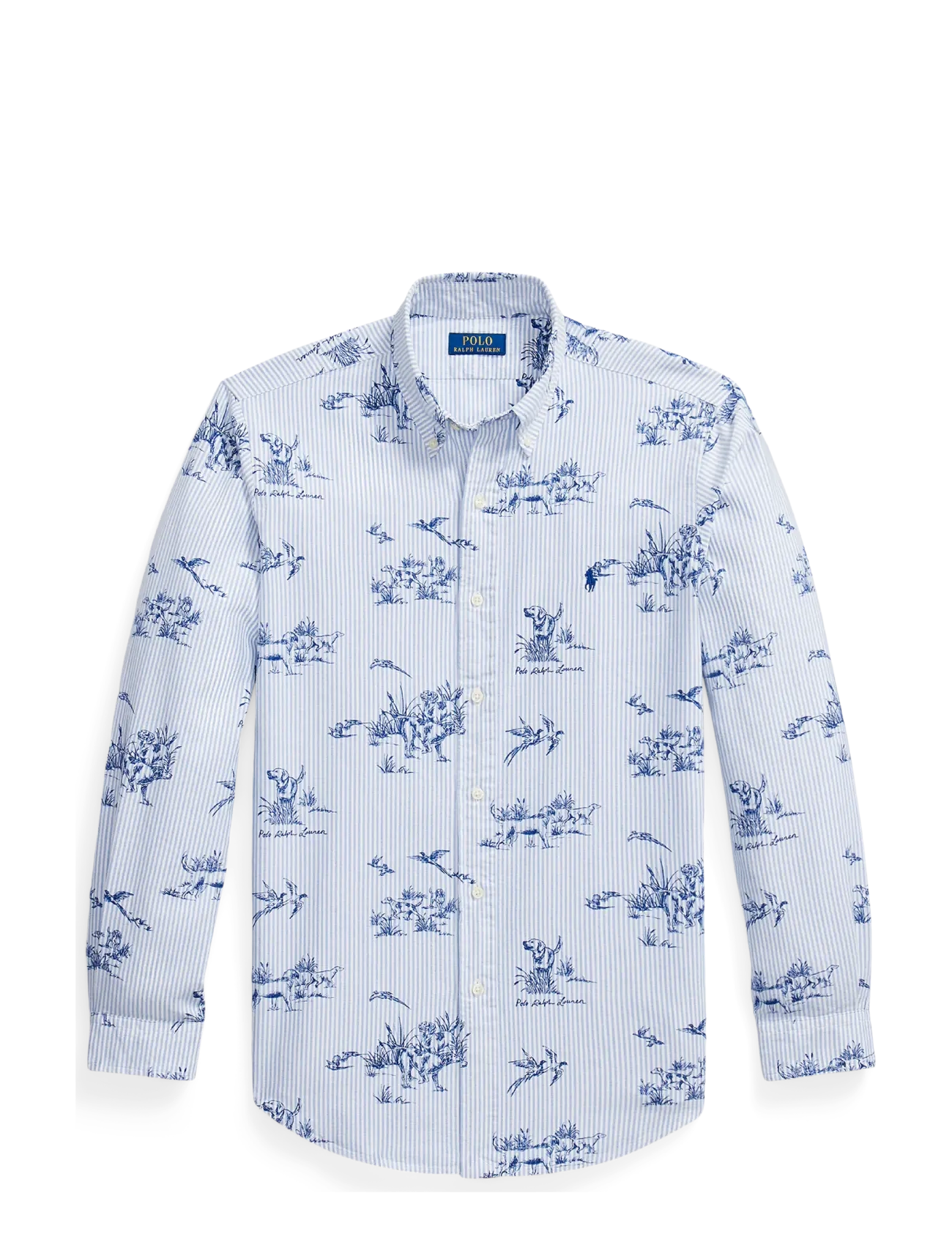 Polo Ralph Lauren Custom Fit Dog-and-Pheasant Oxford Shirt - Kläder - 7320 FIELD AND PH / blue