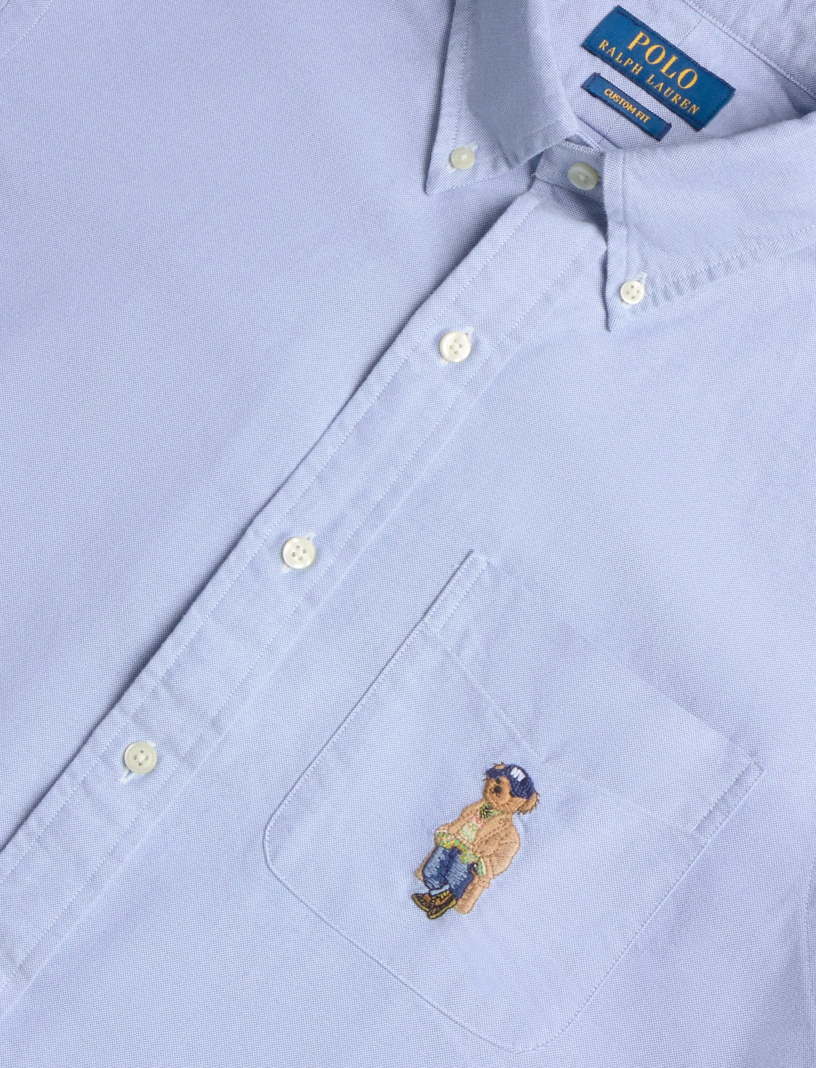 Polo Ralph Lauren - Custom Fit Polo Bear Oxford Shirt - chemises oxford - 7435 bsr blue lit - 2