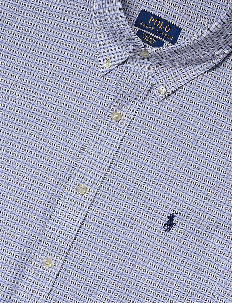 Polo Ralph Lauren - 50/1 BISTRCH POPLIN-WVN-SHIRT - ternede skjorter - 7353a white blue - 2