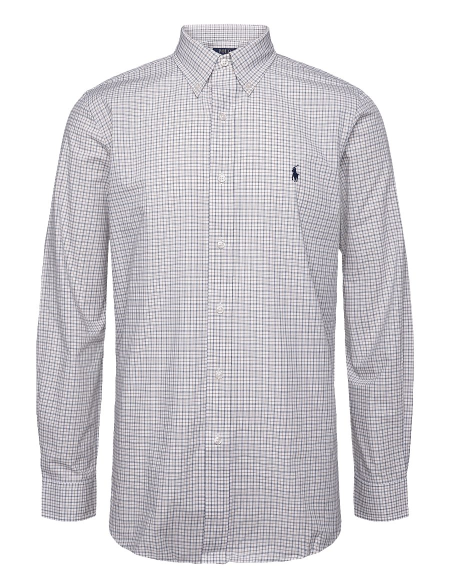 Polo Ralph Lauren - 50/1 BISTRCH POPLIN-WVN-SHIRT - ruudulised särgid - 7353c white clssc - 0