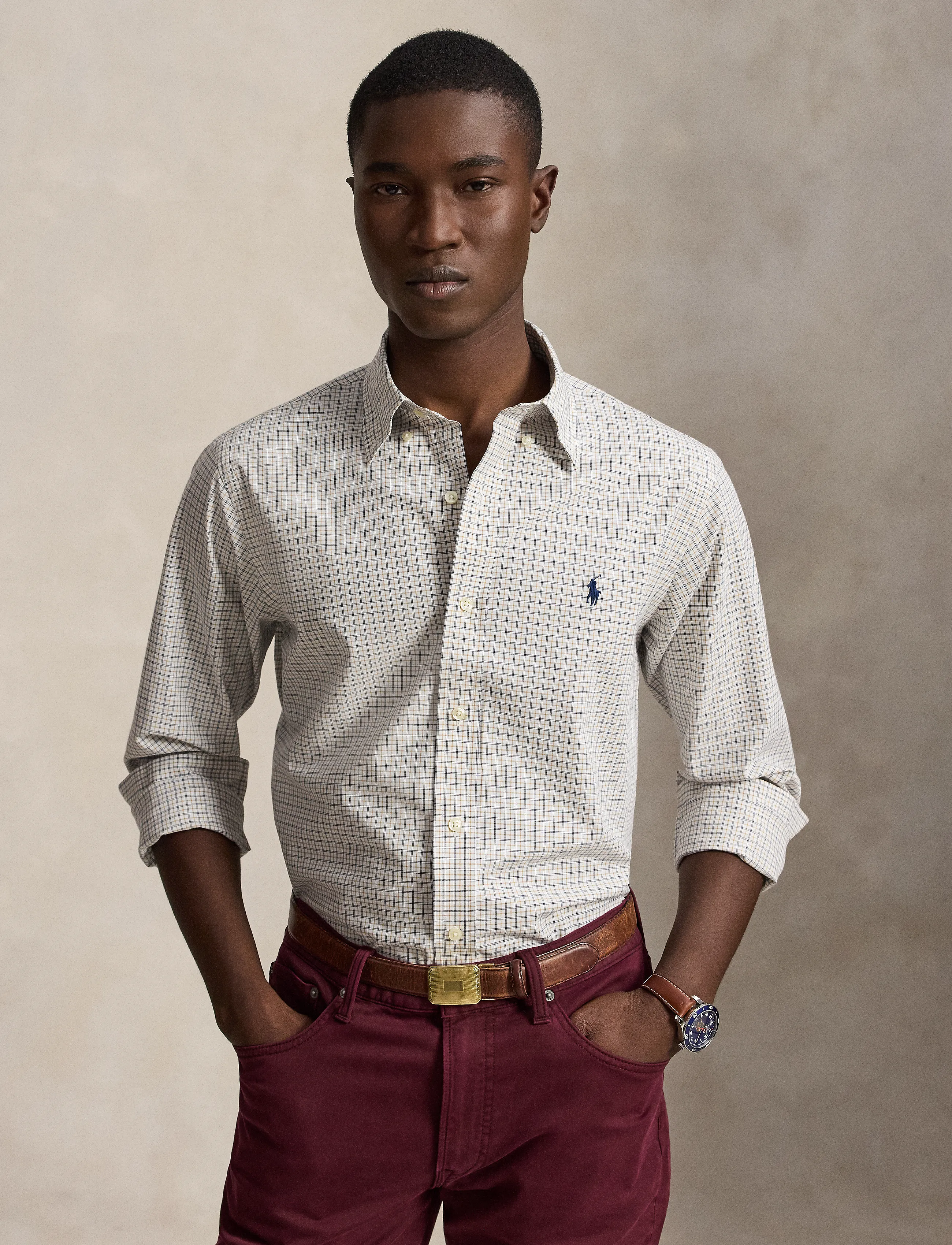 Custom Fit Stretch Poplin Shirt