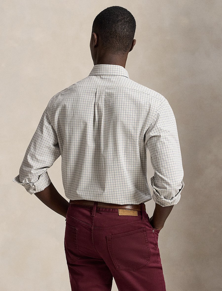 Polo Ralph Lauren - Custom Fit Stretch Poplin Shirt - rutiga skjortor - 7353c white clssc - 4