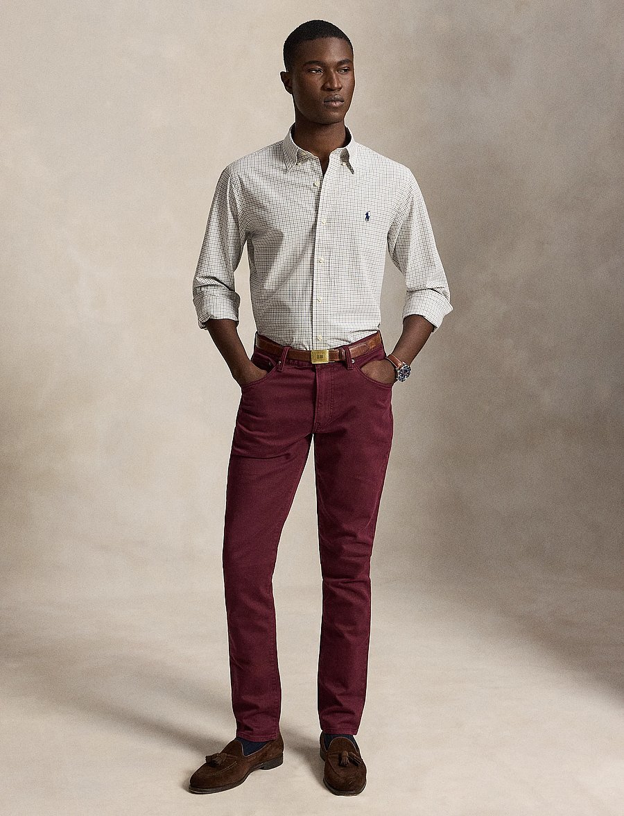 Polo Ralph Lauren - Custom Fit Stretch Poplin Shirt - rutiga skjortor - 7353c white clssc - 5