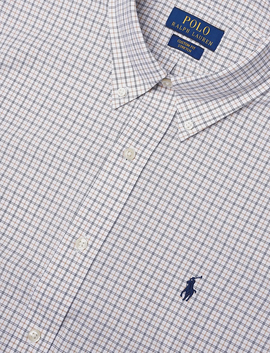 Polo Ralph Lauren - 50/1 BISTRCH POPLIN-WVN-SHIRT - ruudulised särgid - 7353c white clssc - 2