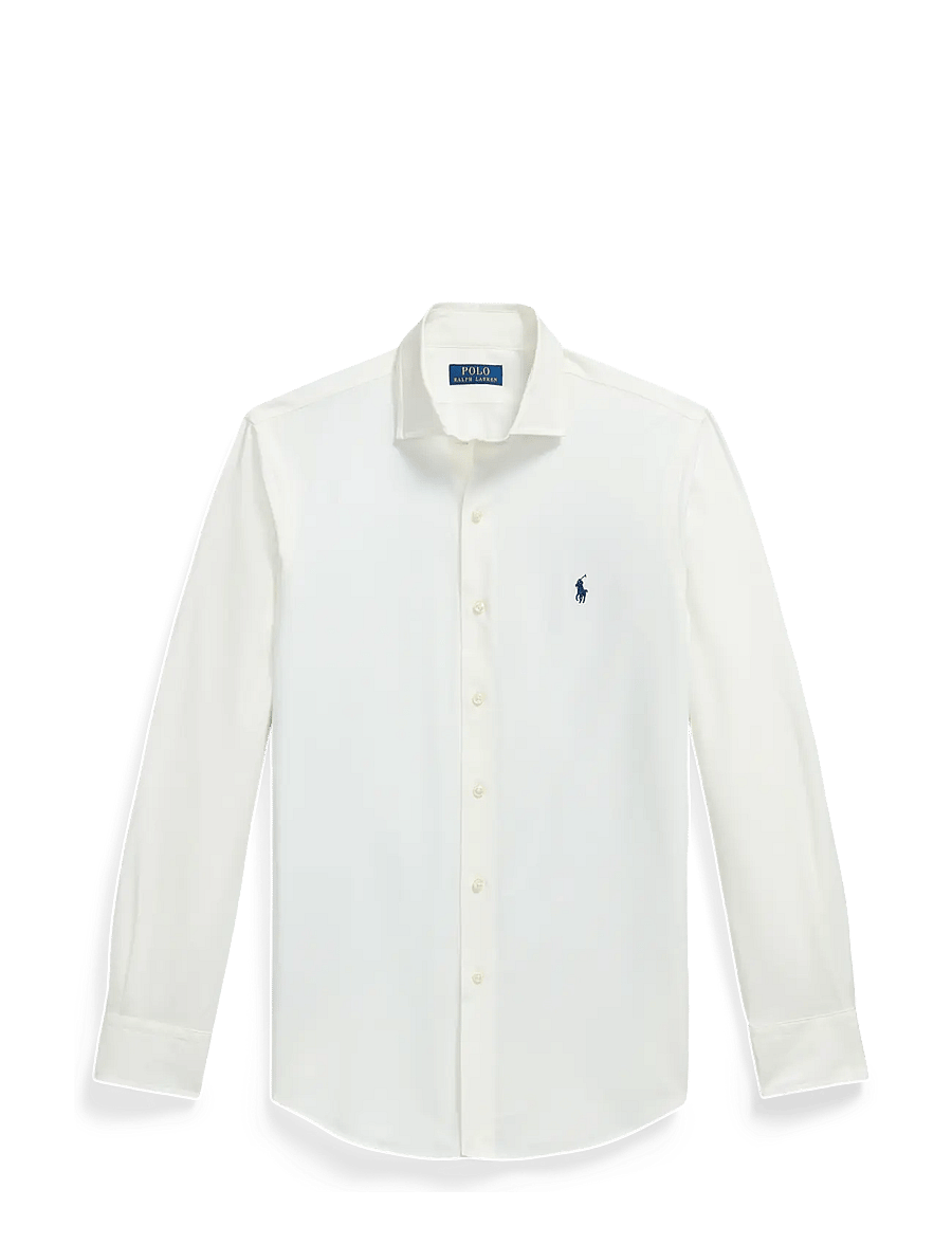 Polo Ralph Lauren - Custom Fit Stretch Poplin Shirt - vabaajasärgid - white - 0