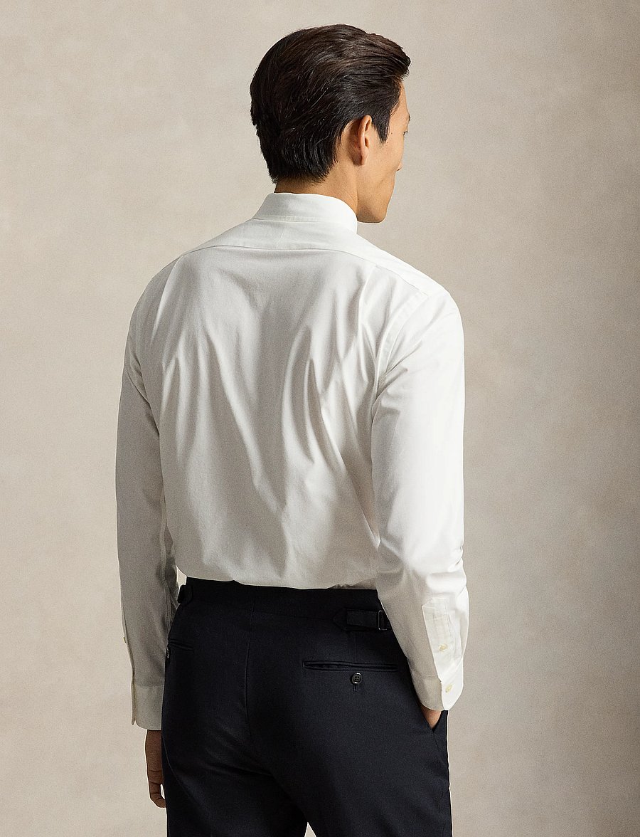 Polo Ralph Lauren - Custom Fit Stretch Poplin Shirt - vabaajasärgid - white - 3