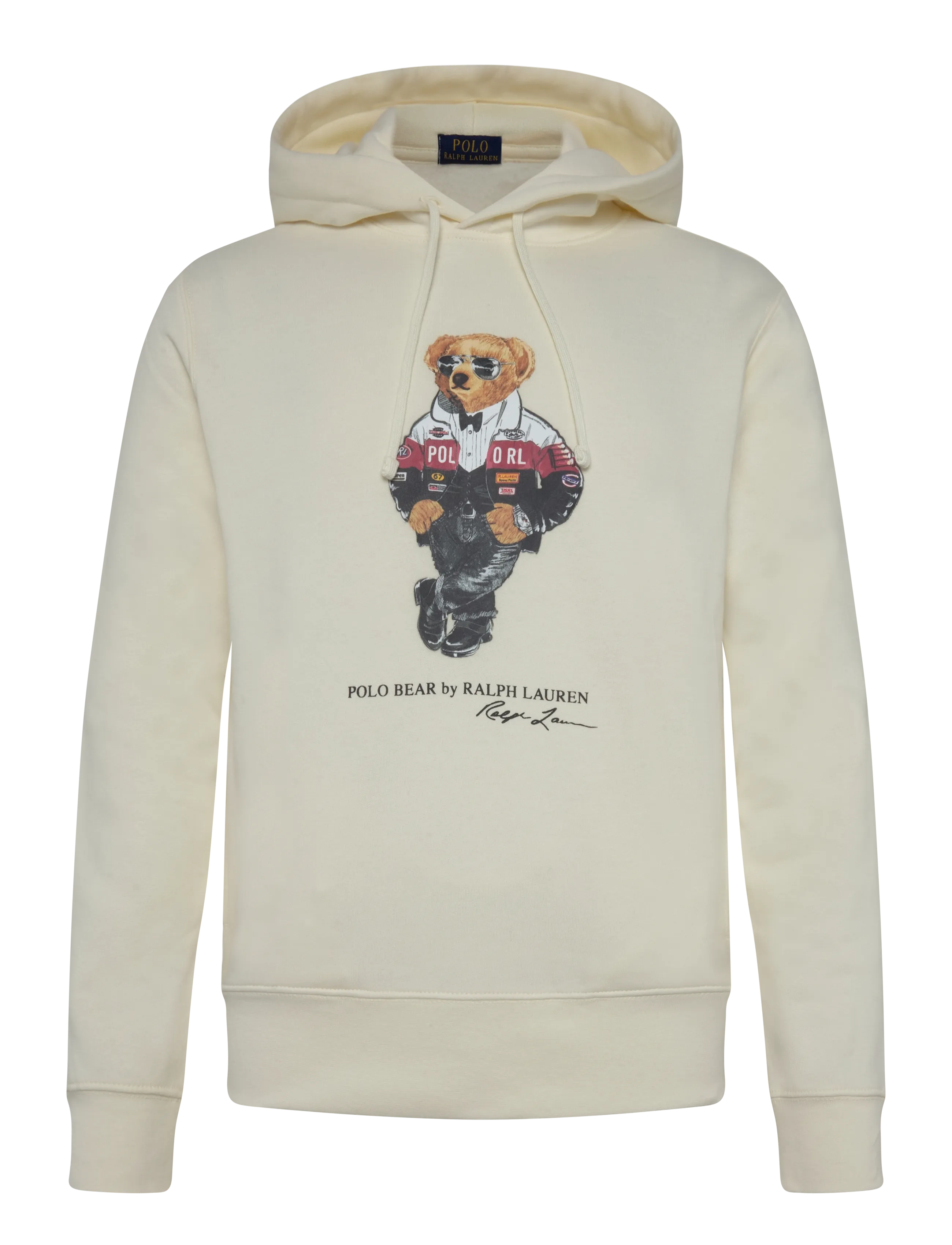Polo Ralph Lauren Polo Bear Fleece Hoodie, Polo Bear Fleece Hættetrøje, Cream, Str: XL