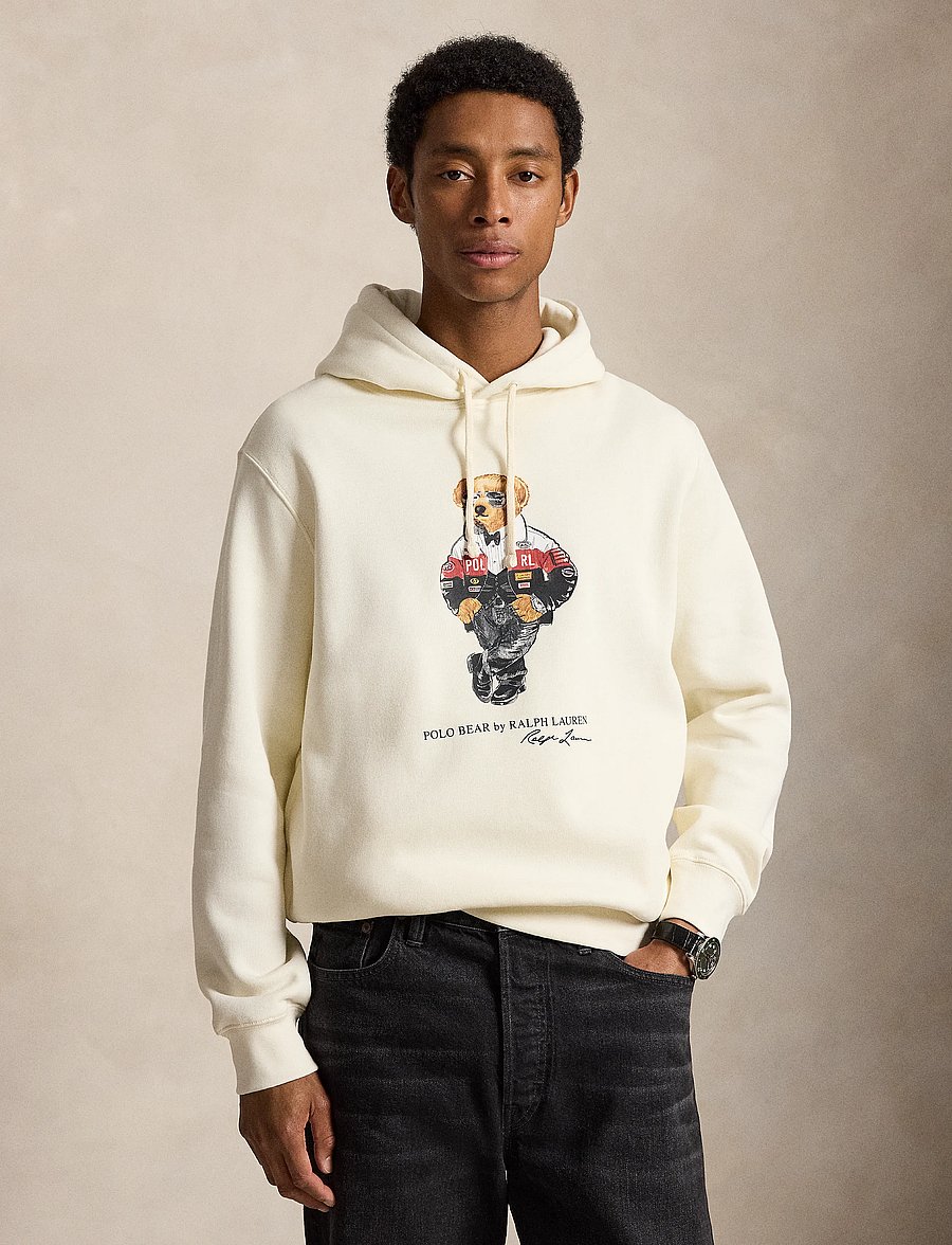 Polo Ralph Lauren - Polo Bear hoodie i fleece - teddytröjor - clubhouse cream - 1