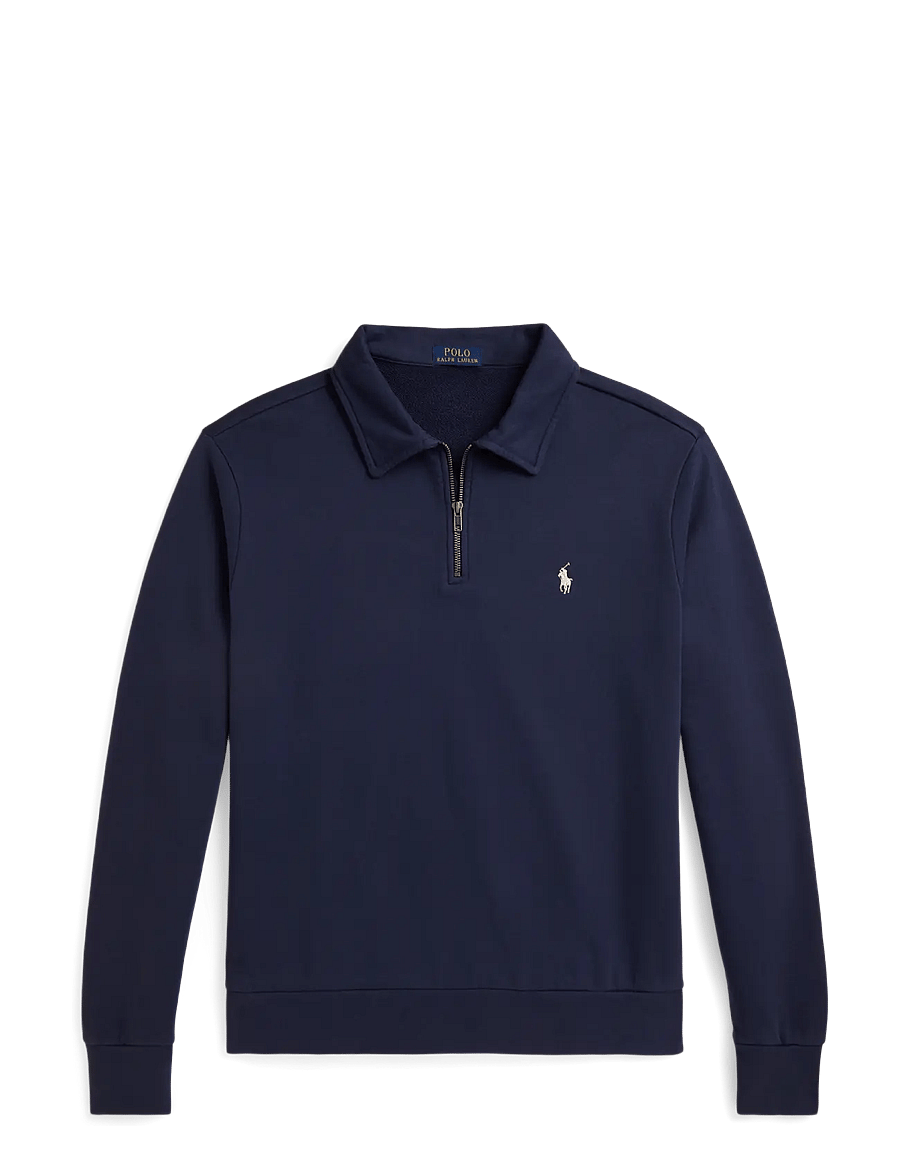 Polo Ralph Lauren - Loopback Fleece Collared Sweatshirt - half zip-tröjor - cruise navy - 0
