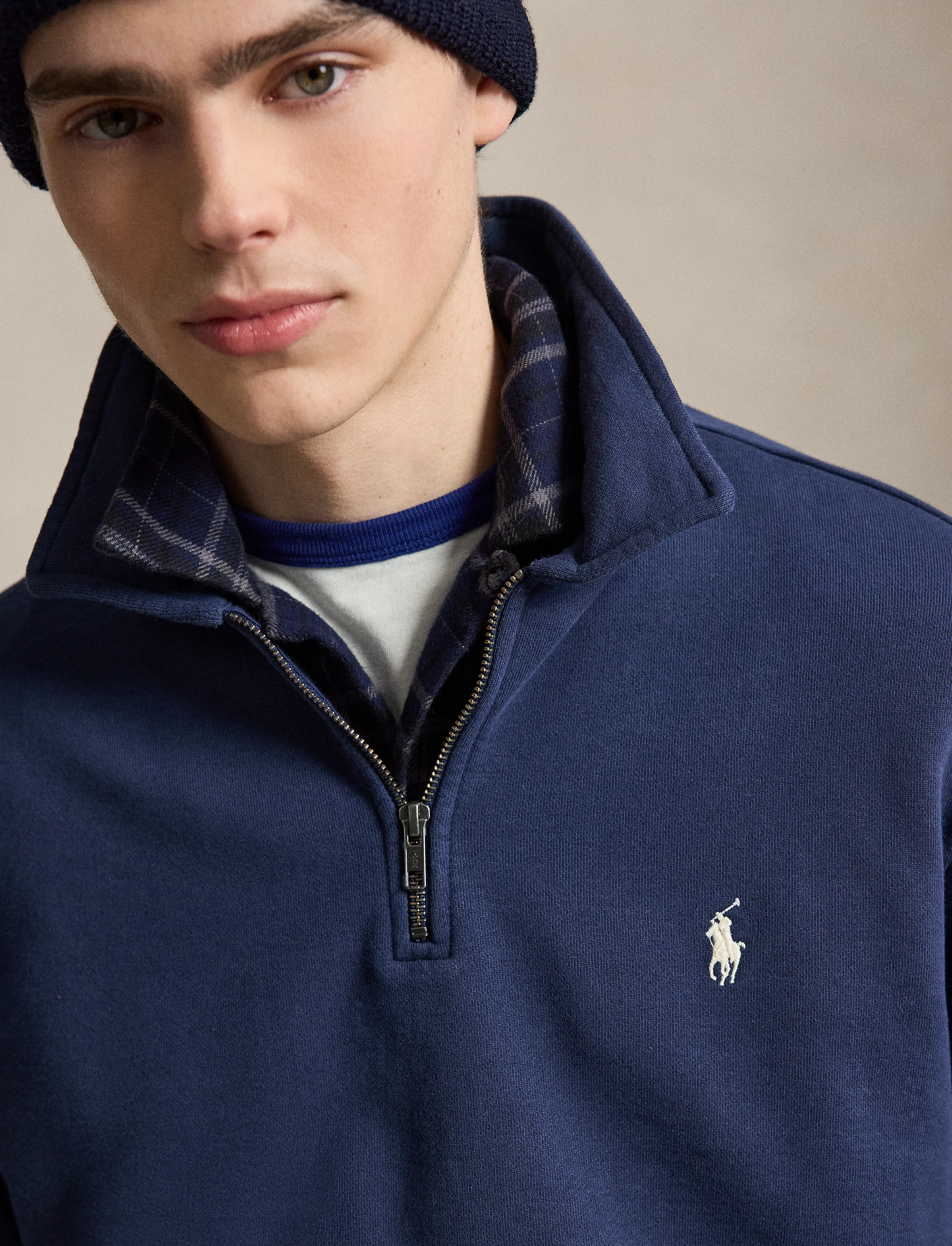 Polo Ralph Lauren - Loopback Fleece Collared Sweatshirt - half zip-tröjor - cruise navy - 4