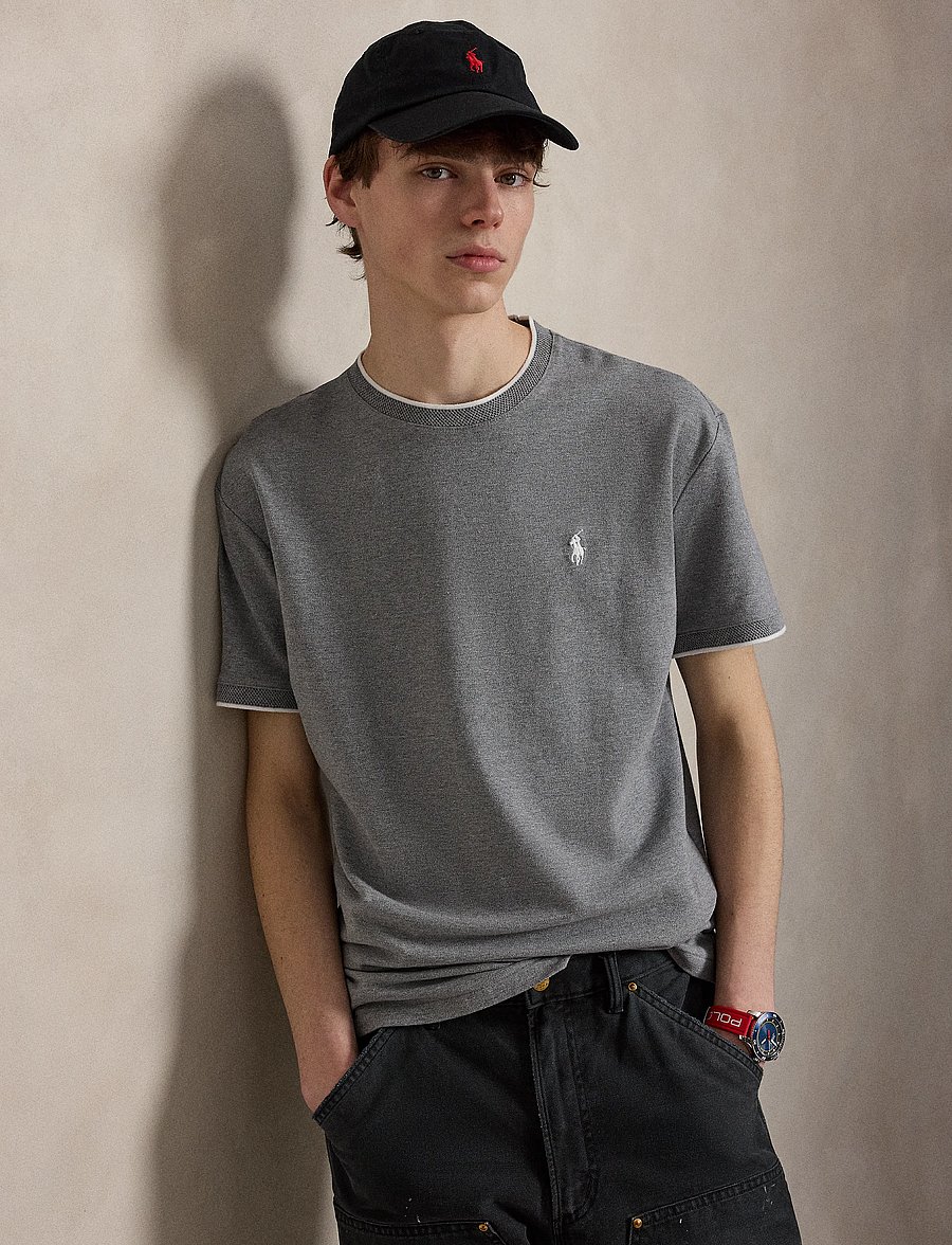 Polo Ralph Lauren - 30/1 STRETCH MESH-KNT-T-SHIRT - kortærmede t-shirts - classic grey heat - 1