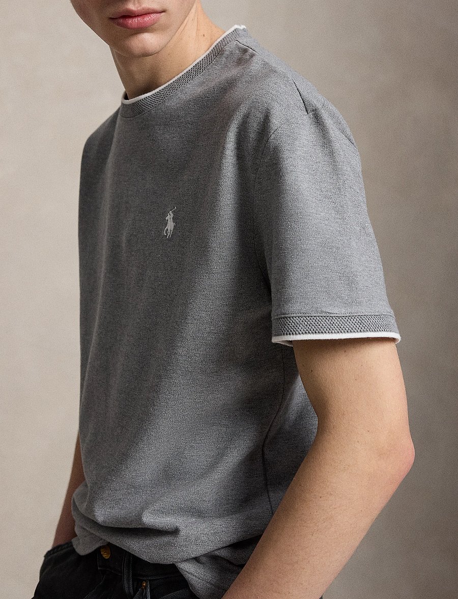 Polo Ralph Lauren - 30/1 STRETCH MESH-KNT-T-SHIRT - kortærmede t-shirts - classic grey heat - 5