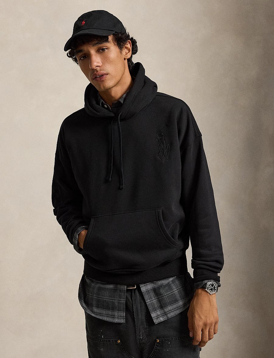 Polo Ralph Lauren - Relaxed Fit Big Pony Hoodie - sweatshirts - polo black/c1750 - 0