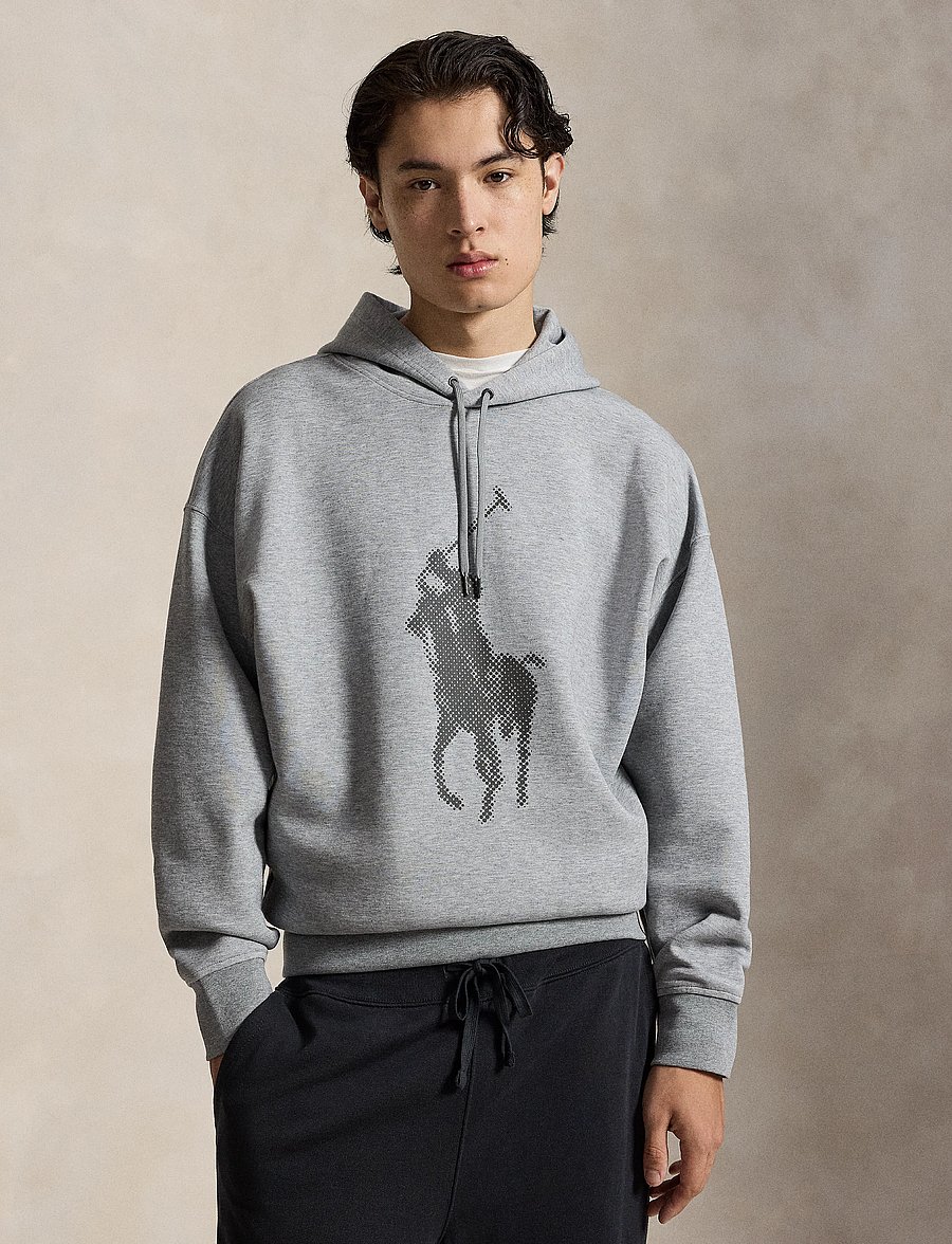 Polo Ralph Lauren - Relaxed Fit Big Pony Double-Knit Hoodie - hoodies - classic grey heat - 1