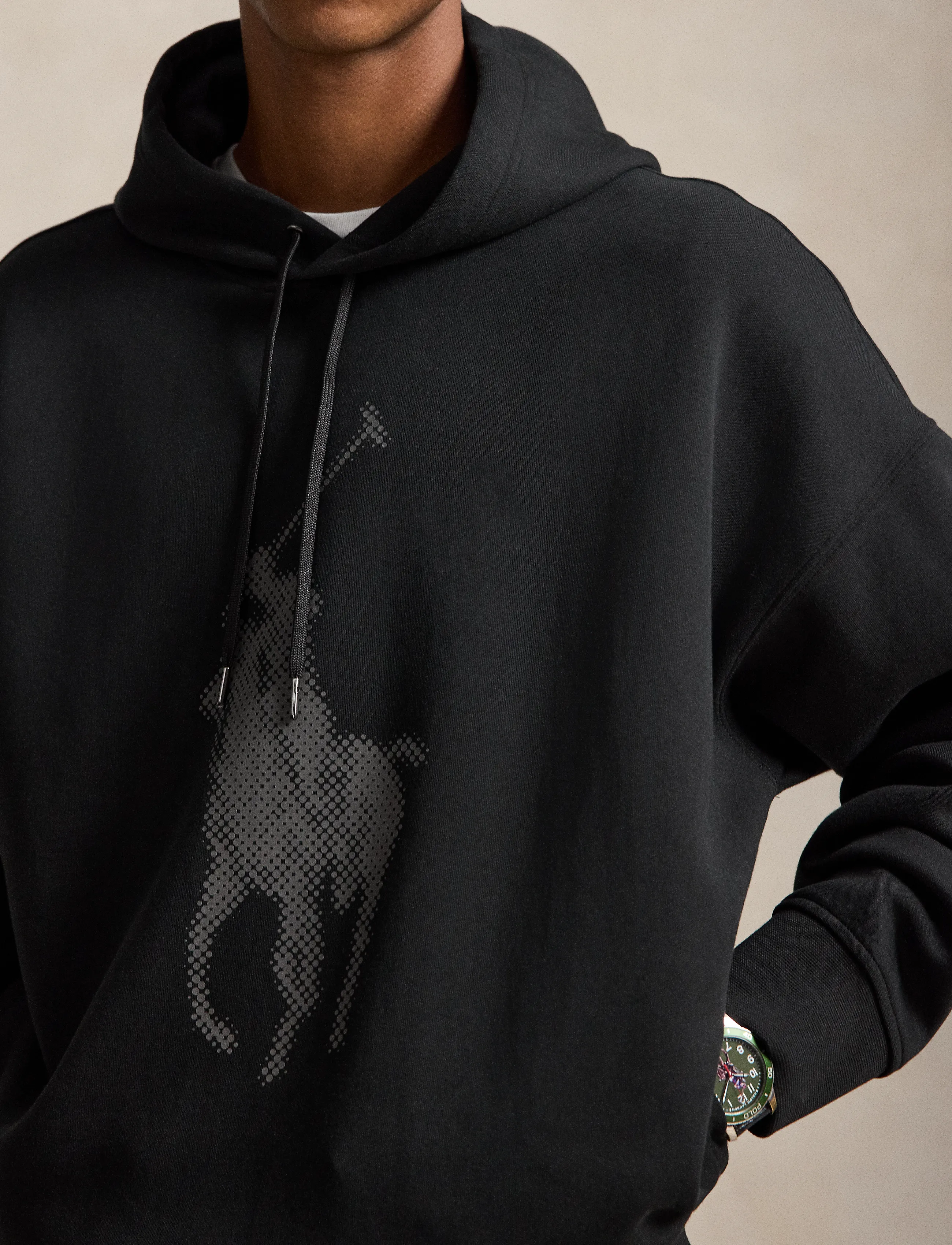 Polo Ralph Lauren - Relaxed Fit Big Pony Double-Knit Hoodie - polo black - 4
